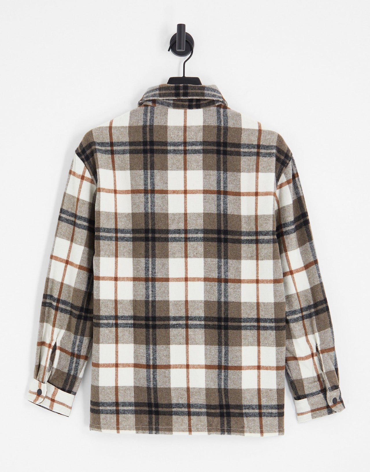 Bershka overshirt in brown check - ASOS Sample Sale
