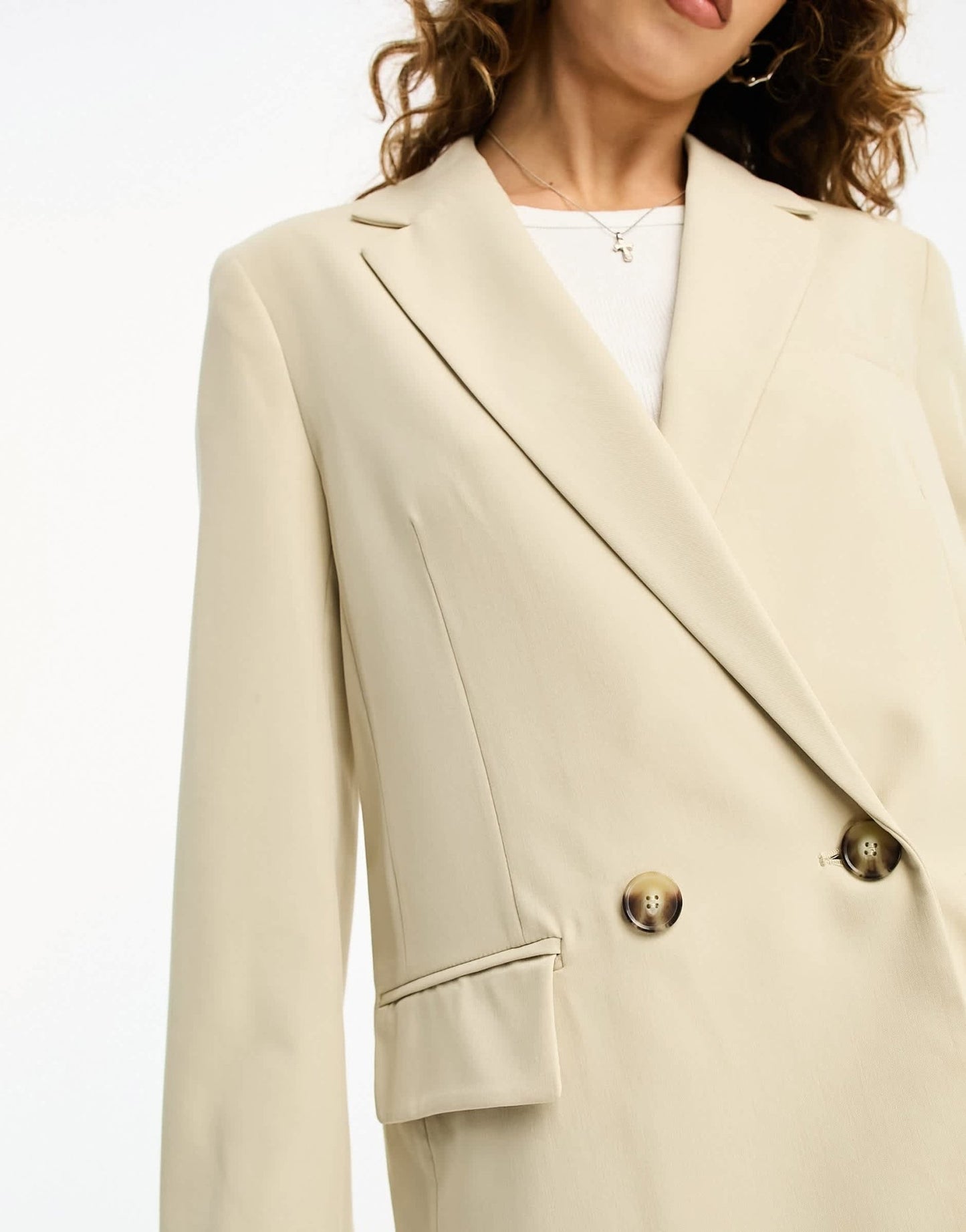 Bershka oversized blazer in sand - ASOS Sample Sale