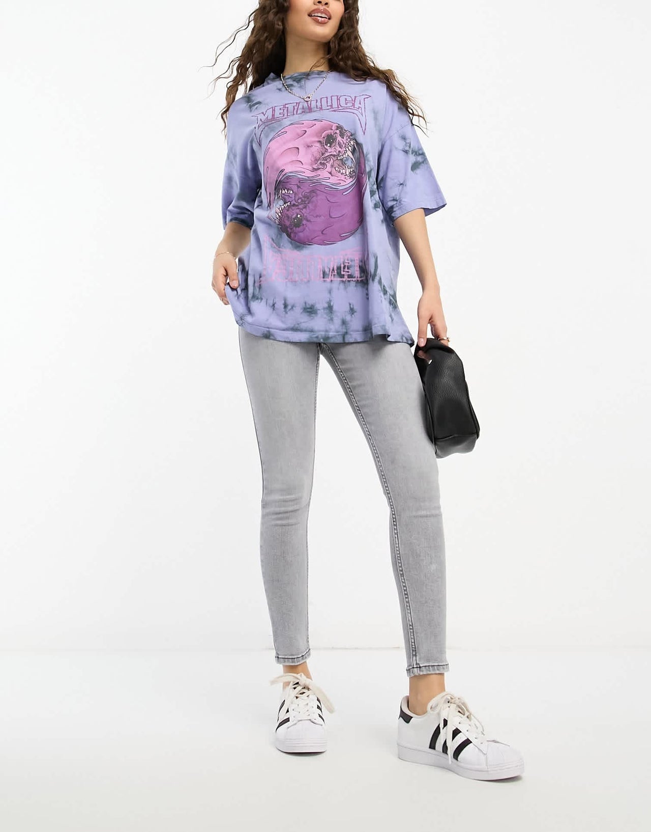 Bershka Petite high waist ankle length skinny jean in grey - ASOS Sample Sale