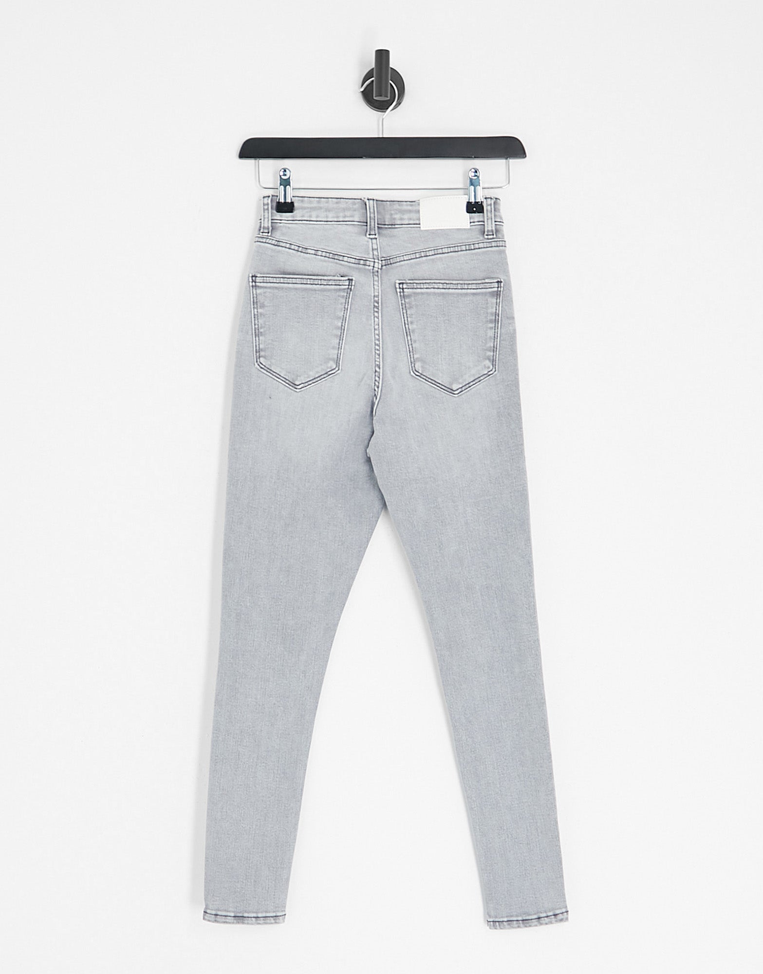 Bershka Petite high waist ankle length skinny jean in grey - ASOS Sample Sale