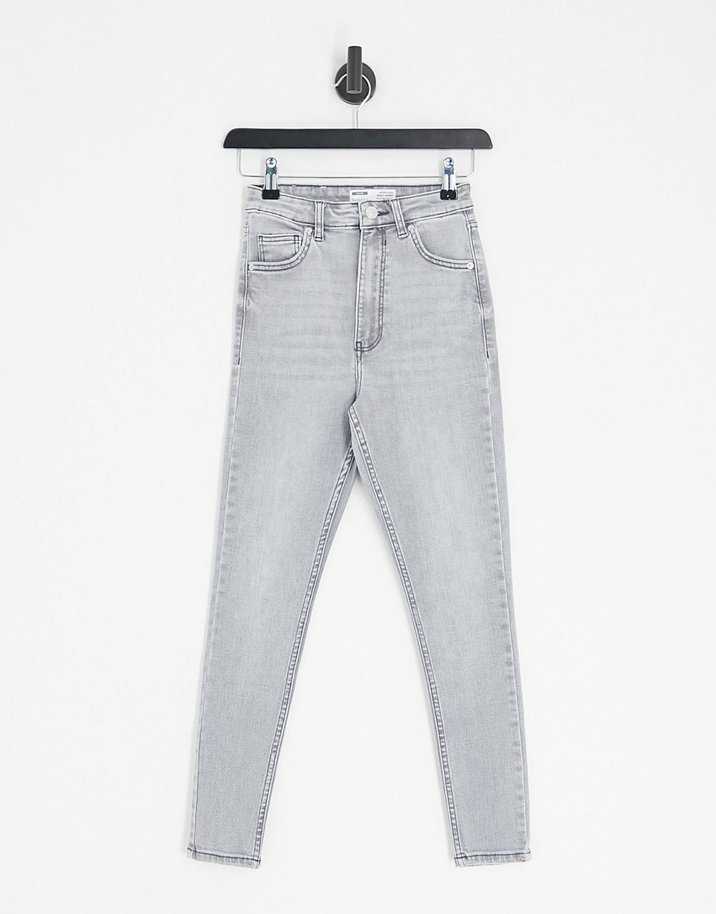 Bershka Petite high waist ankle length skinny jean in grey - ASOS Sample Sale