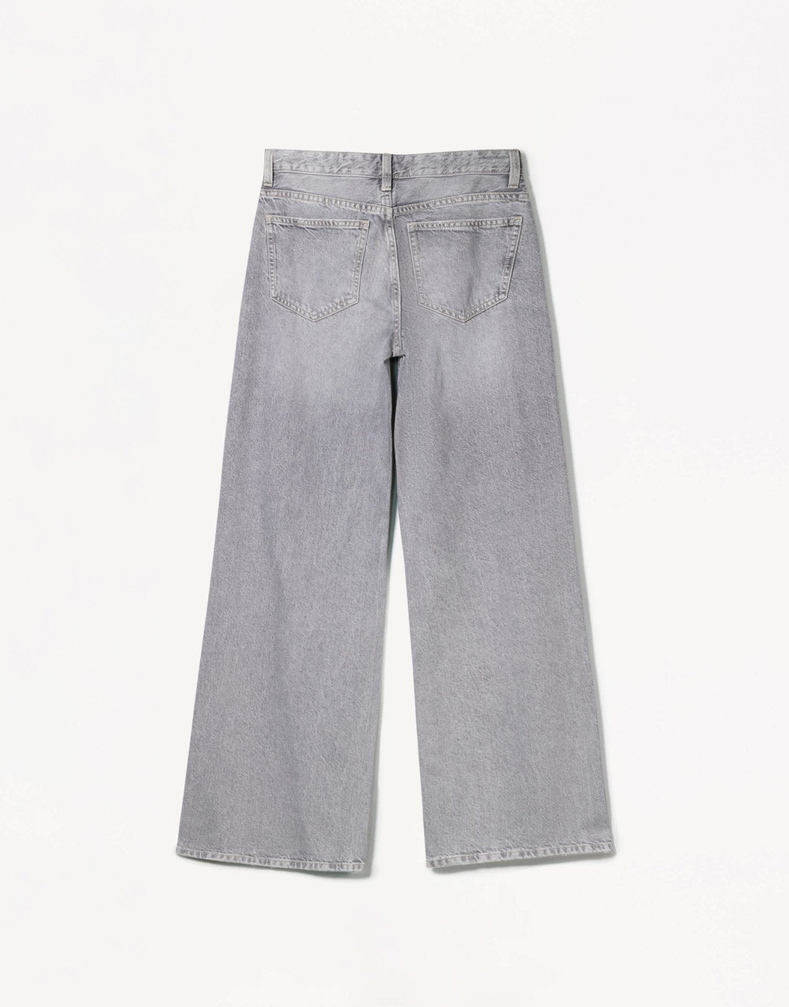 Bershka petite high waisted wide leg jeans in grey - ASOS Sample Sale