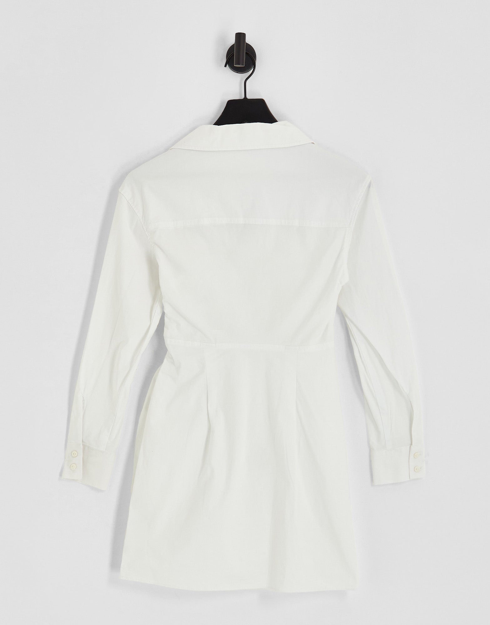 Bershka plunge v neck wrap dress in white - ASOS Sample Sale
