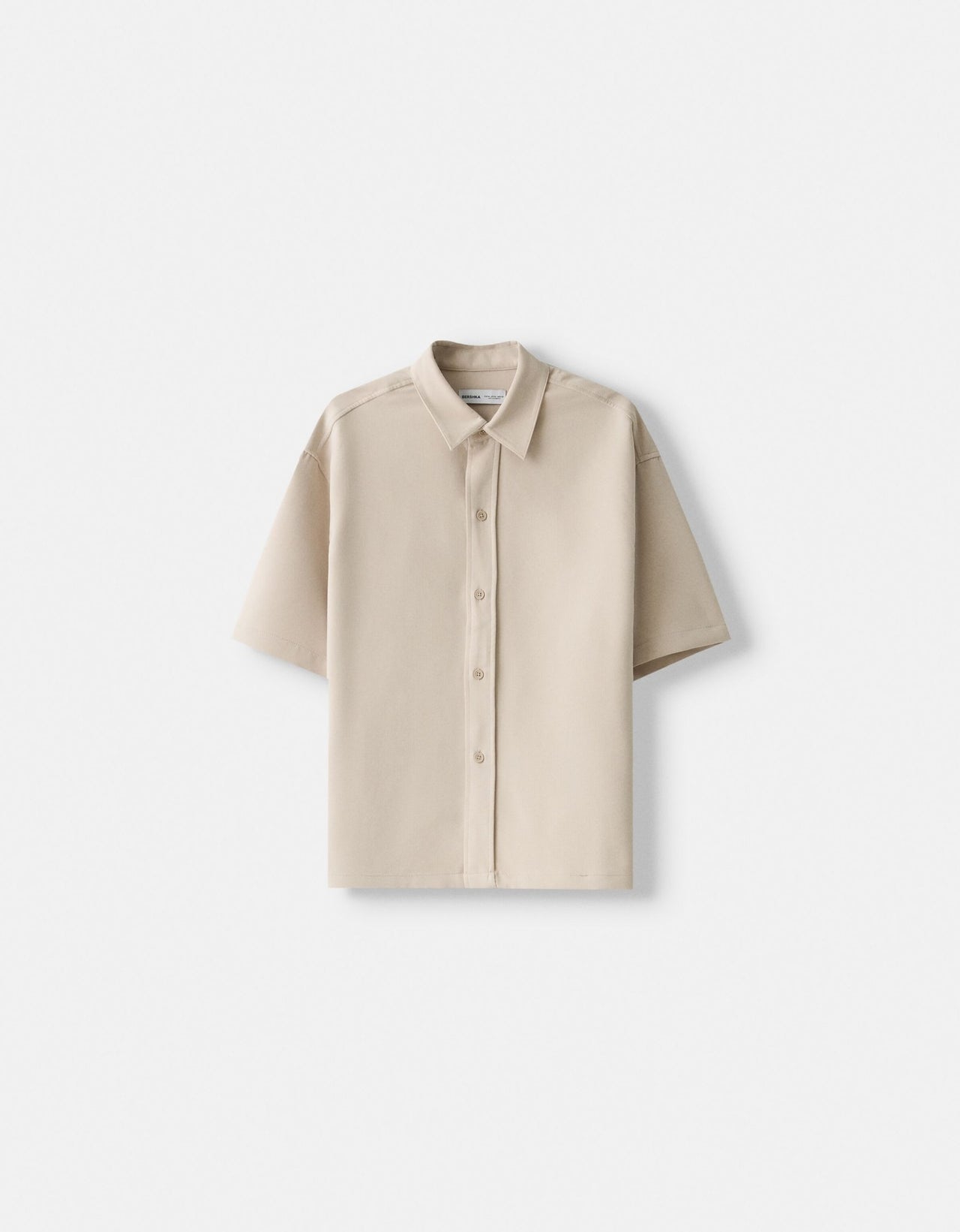 Bershka premium shirt in sand - ASOS Sample Sale