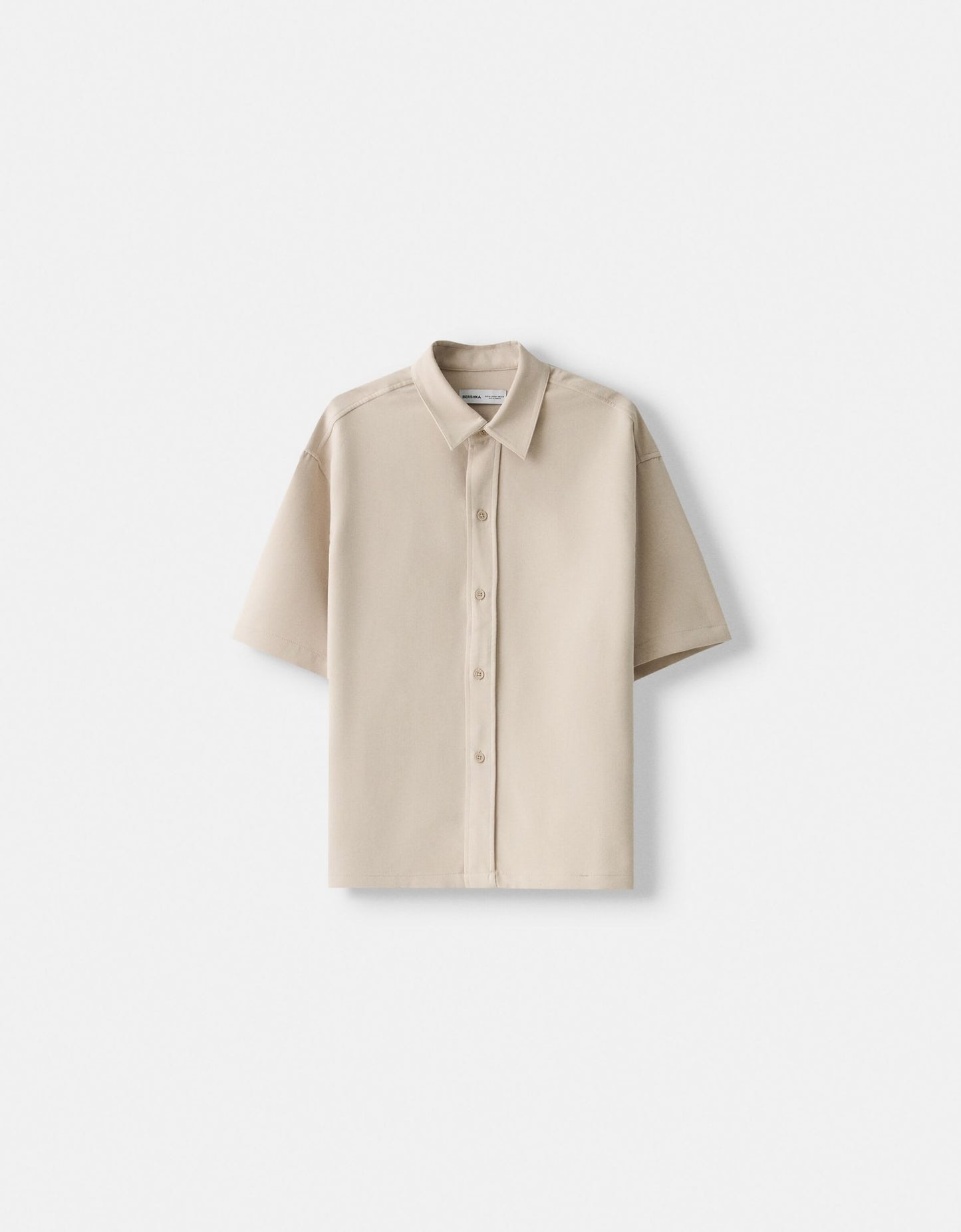 Bershka premium shirt in sand - ASOS Sample Sale