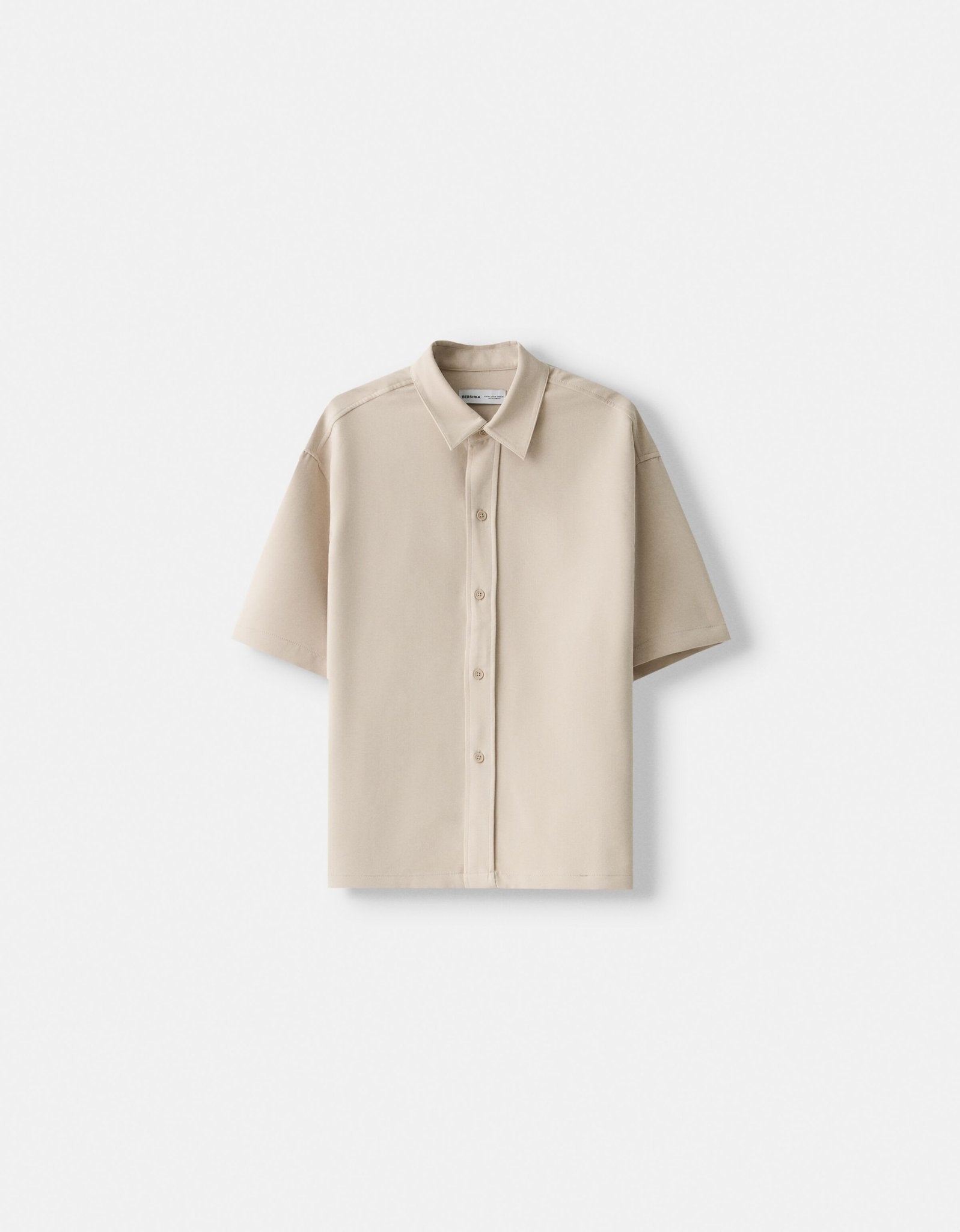 Bershka premium shirt in sand - ASOS Sample Sale