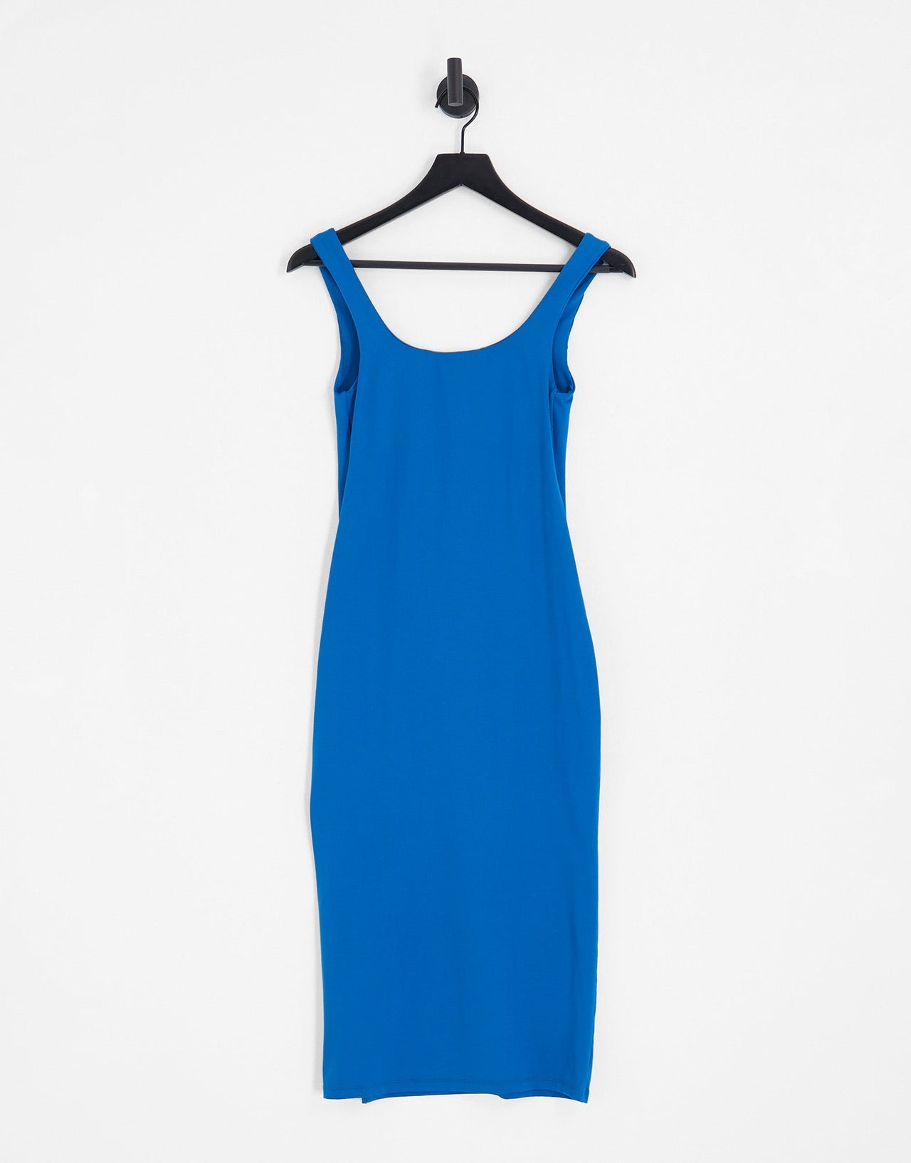 Bershka slinky bodycon midi dress in blue - ASOS Sample Sale