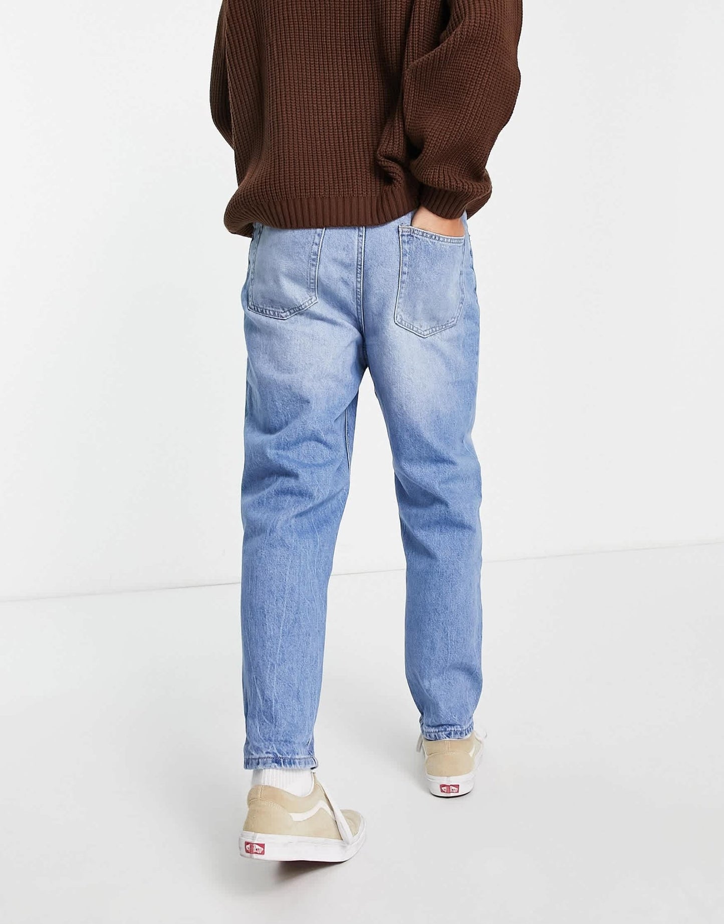Bershka straight fit jeans in blue - ASOS Sample Sale