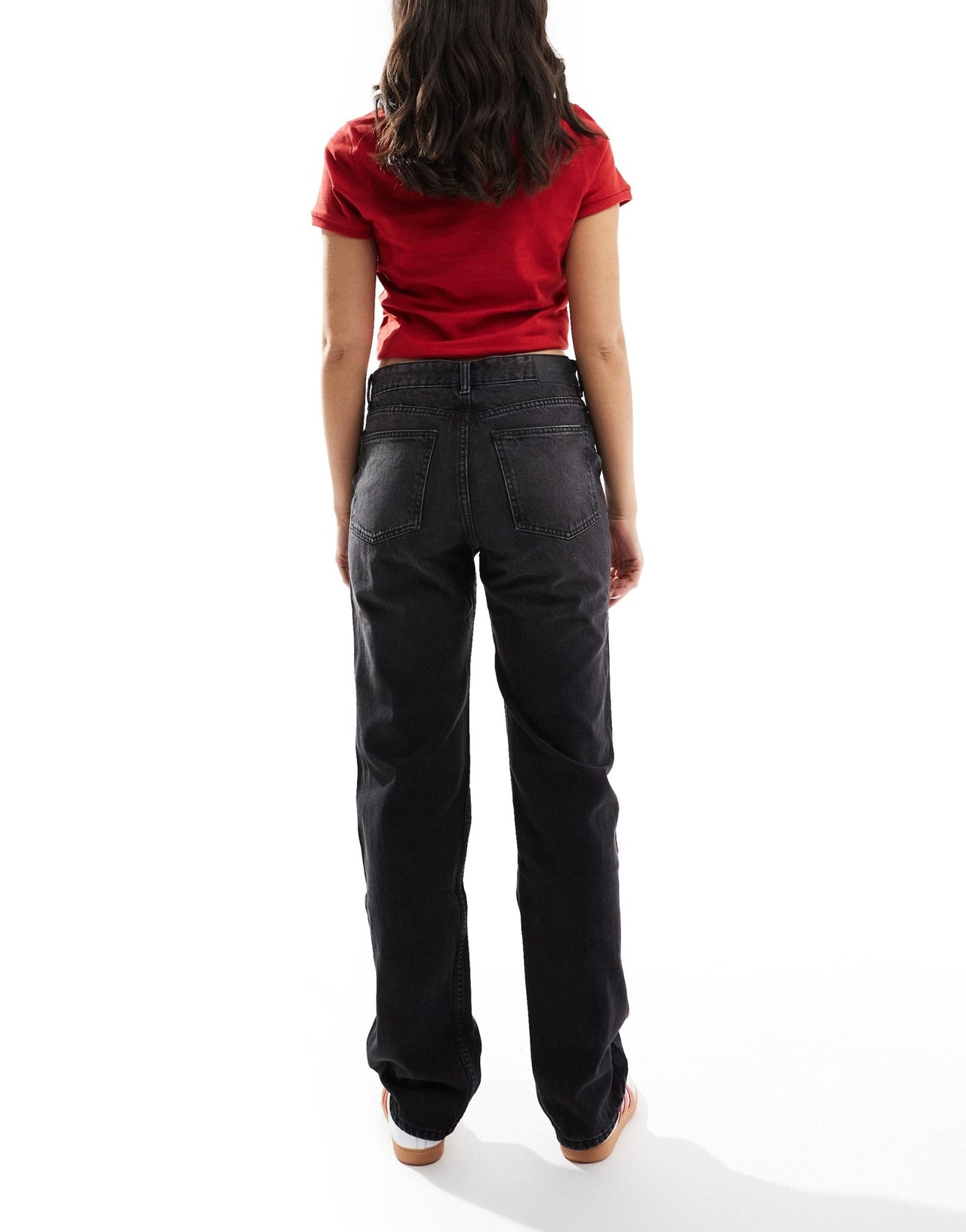 Bershka straight leg jeans in black - ASOS Sample Sale