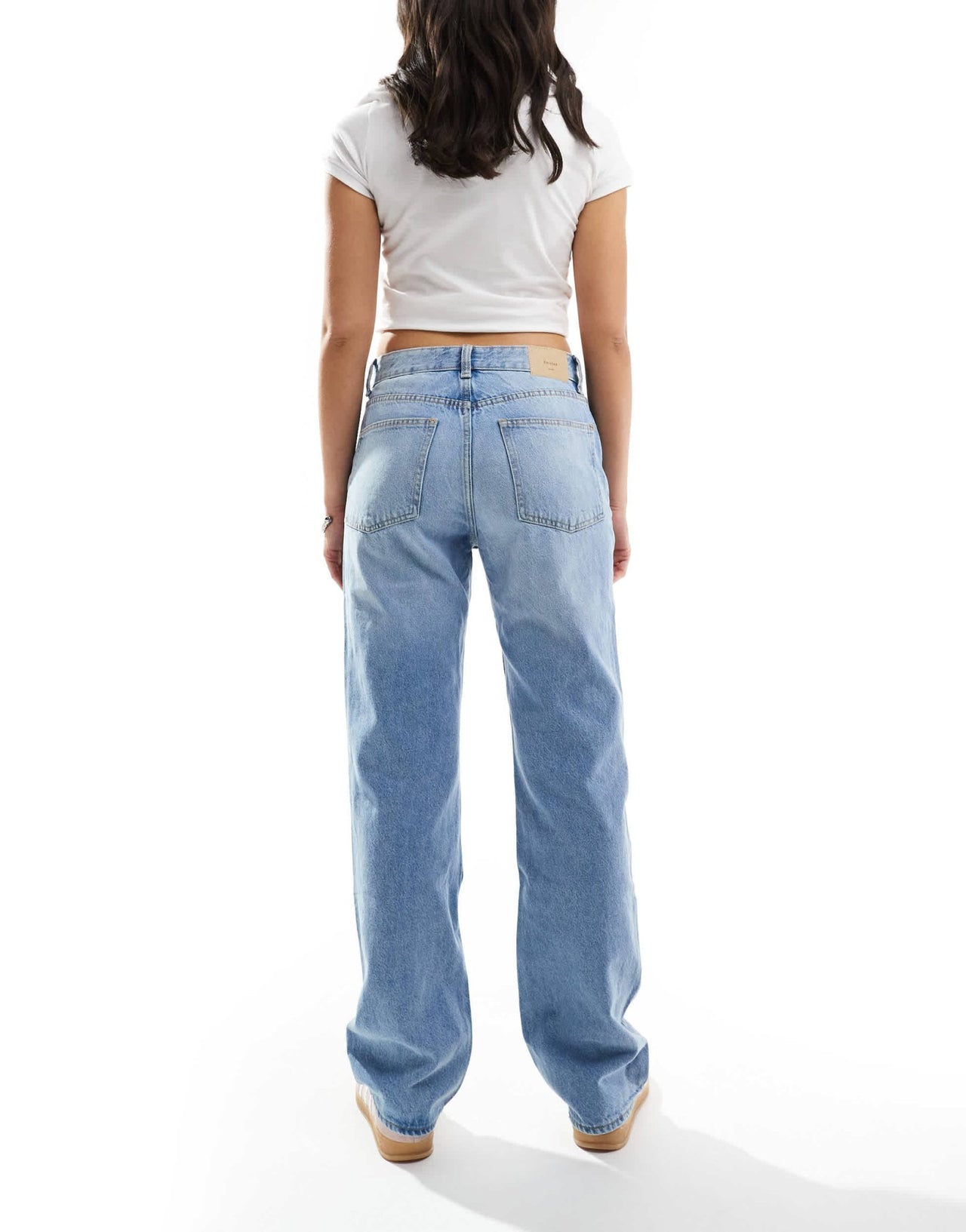 Bershka straight leg jeans in mid wash - ASOS Sample Sale