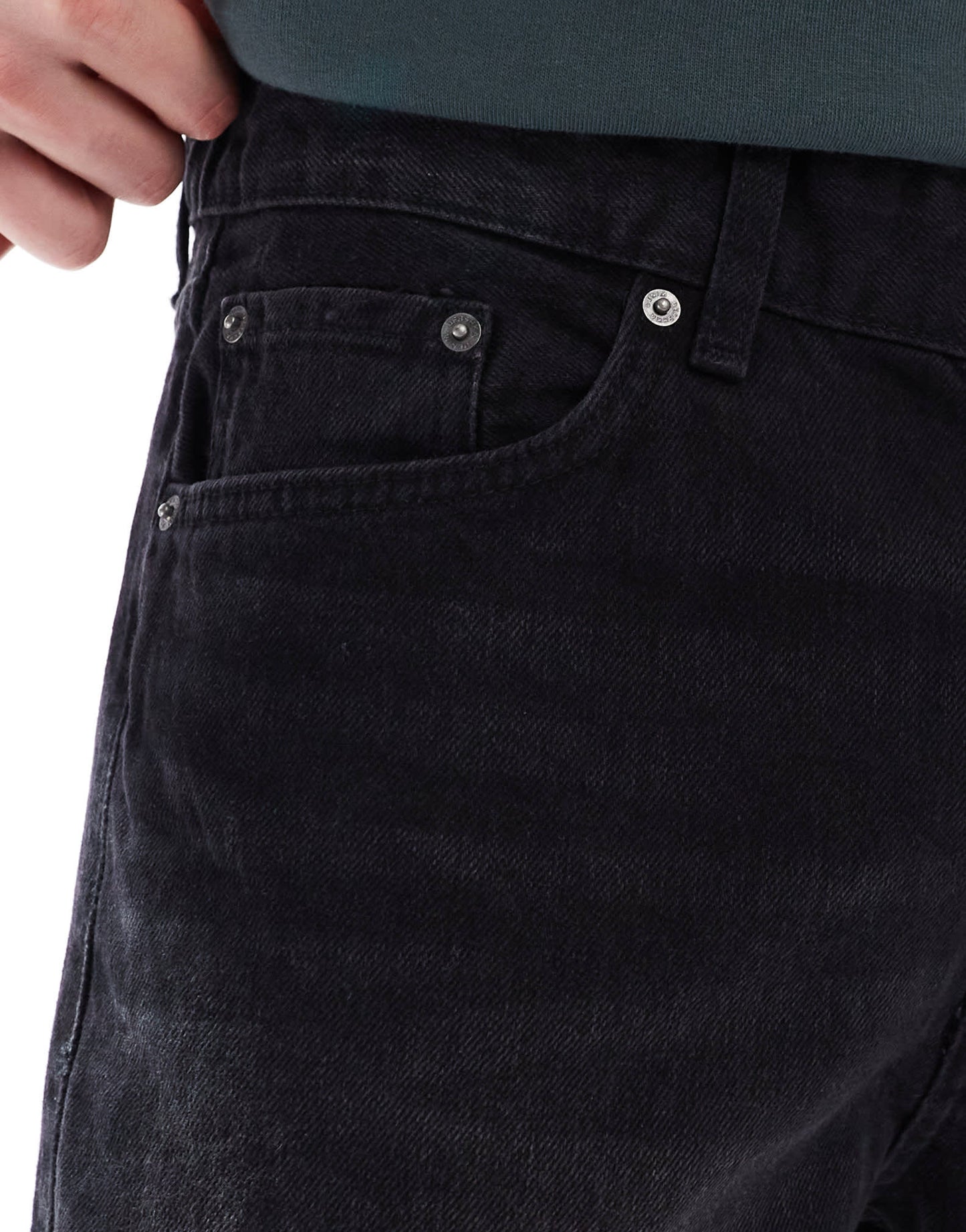 Bershka straight vintage jeans in black - ASOS Sample Sale