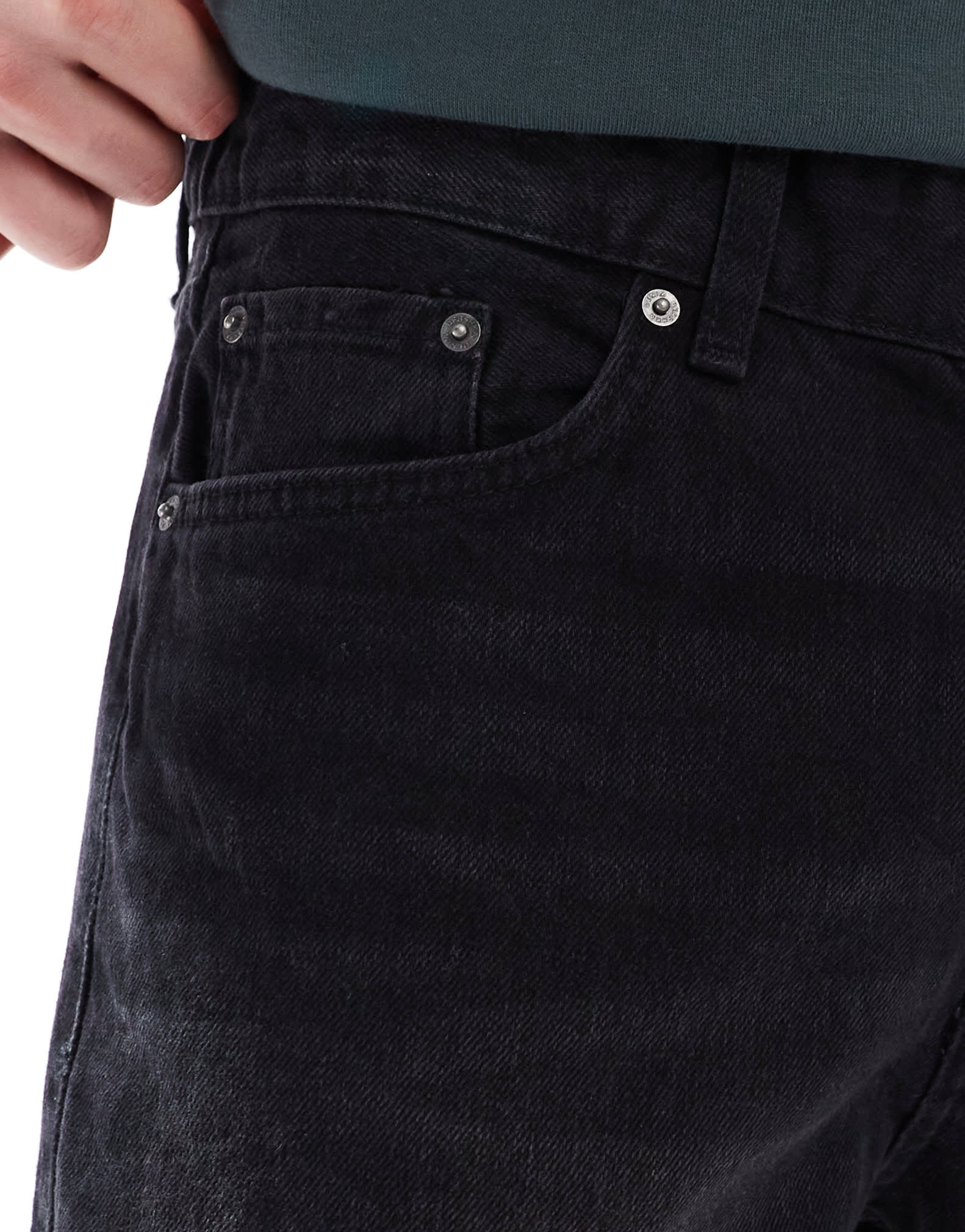 Bershka straight vintage jeans in black - ASOS Sample Sale