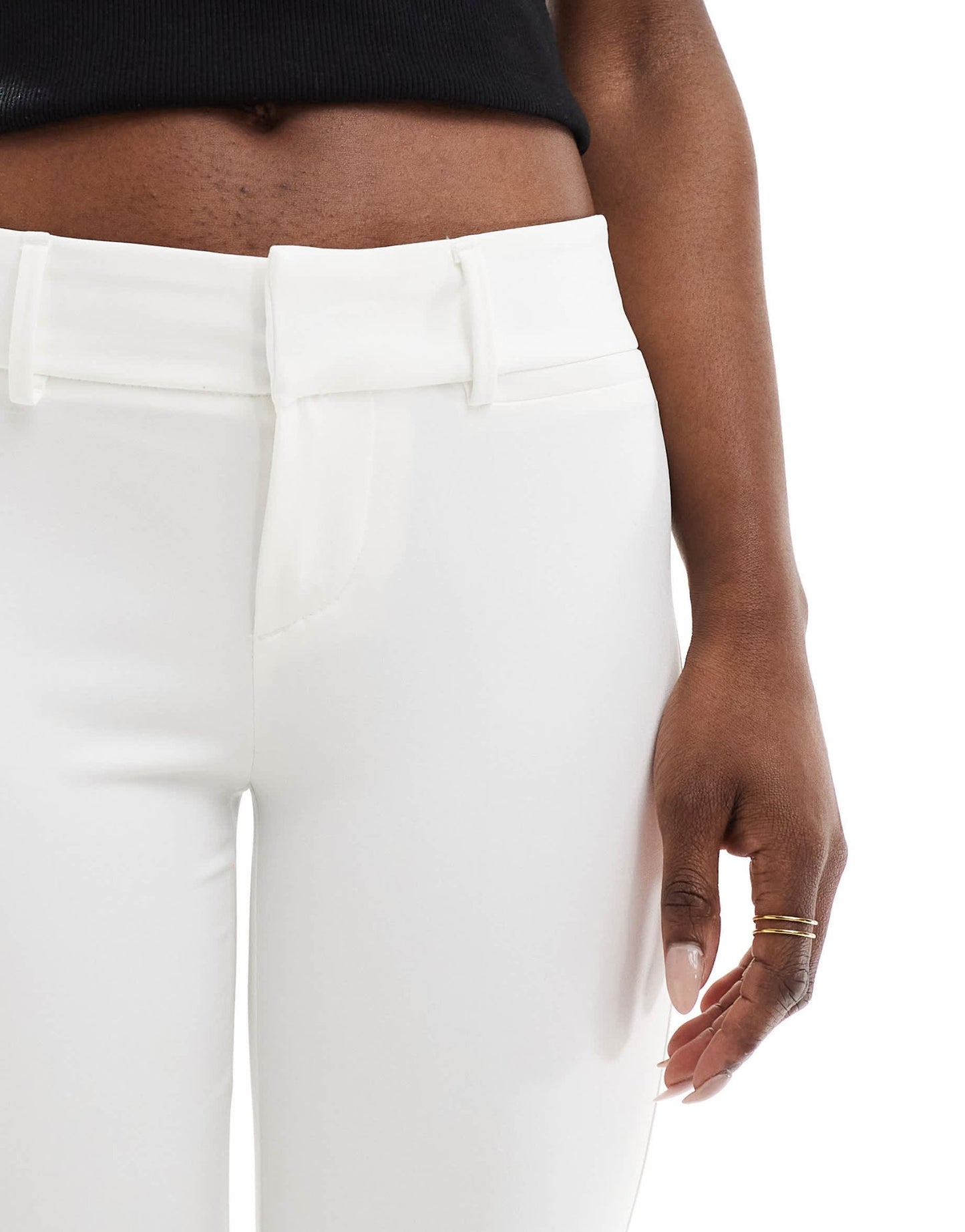Bershka tailored flared trousers in off white - ASOS Sample Sale