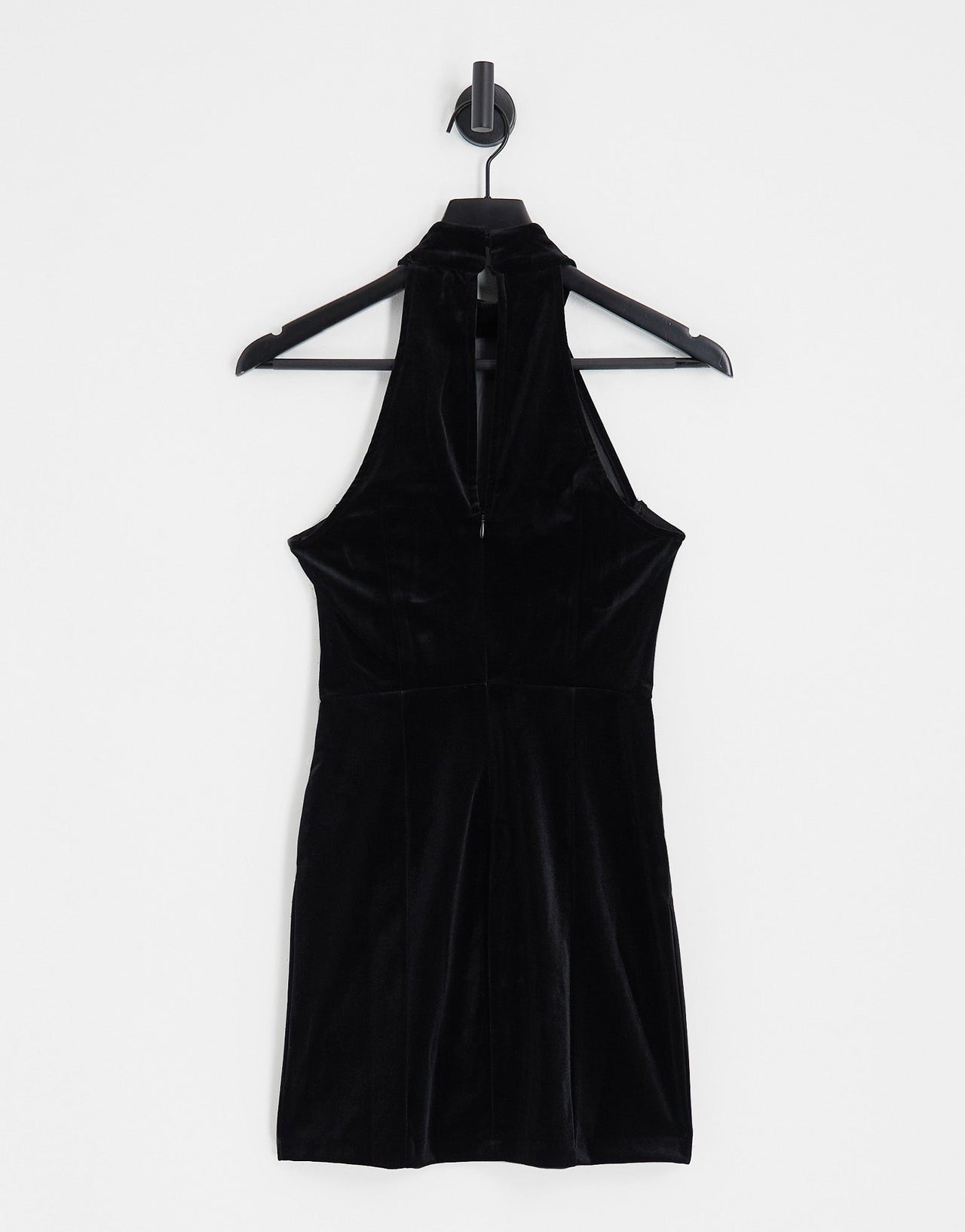 Bershka velvet mini dress with sequin trims in black - ASOS Sample Sale