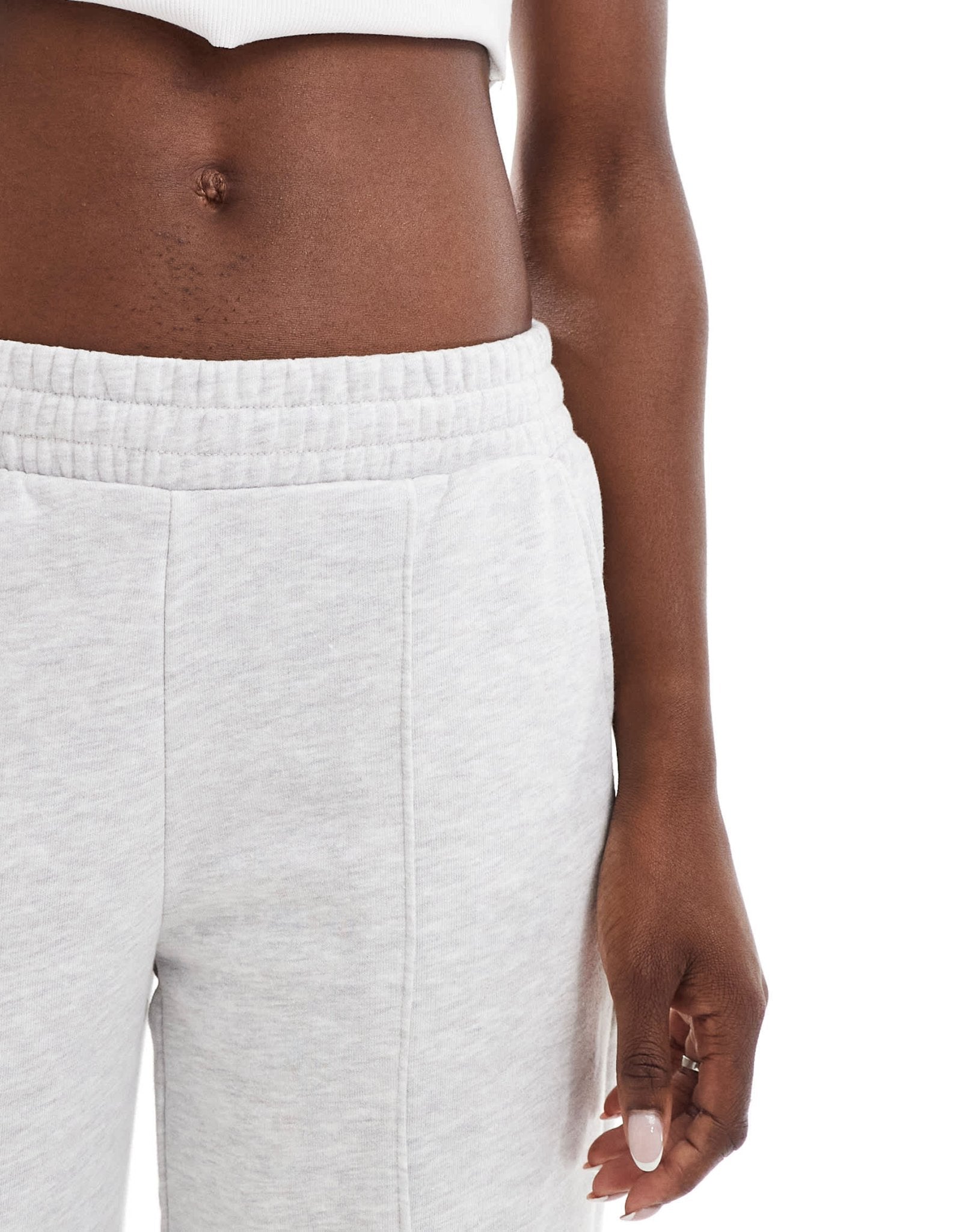 Bershka wide leg joggers co - ord in grey marl - ASOS Sample Sale