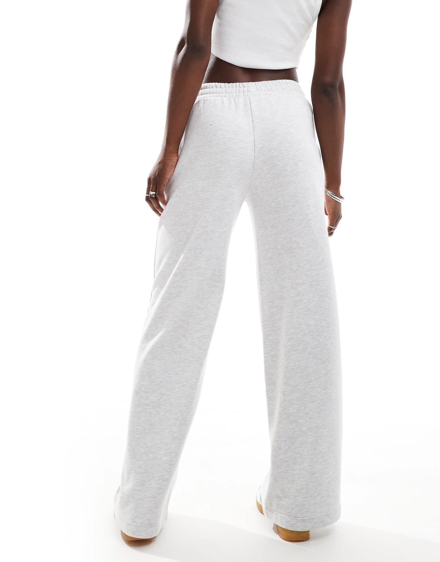 Bershka wide leg joggers co - ord in grey marl - ASOS Sample Sale