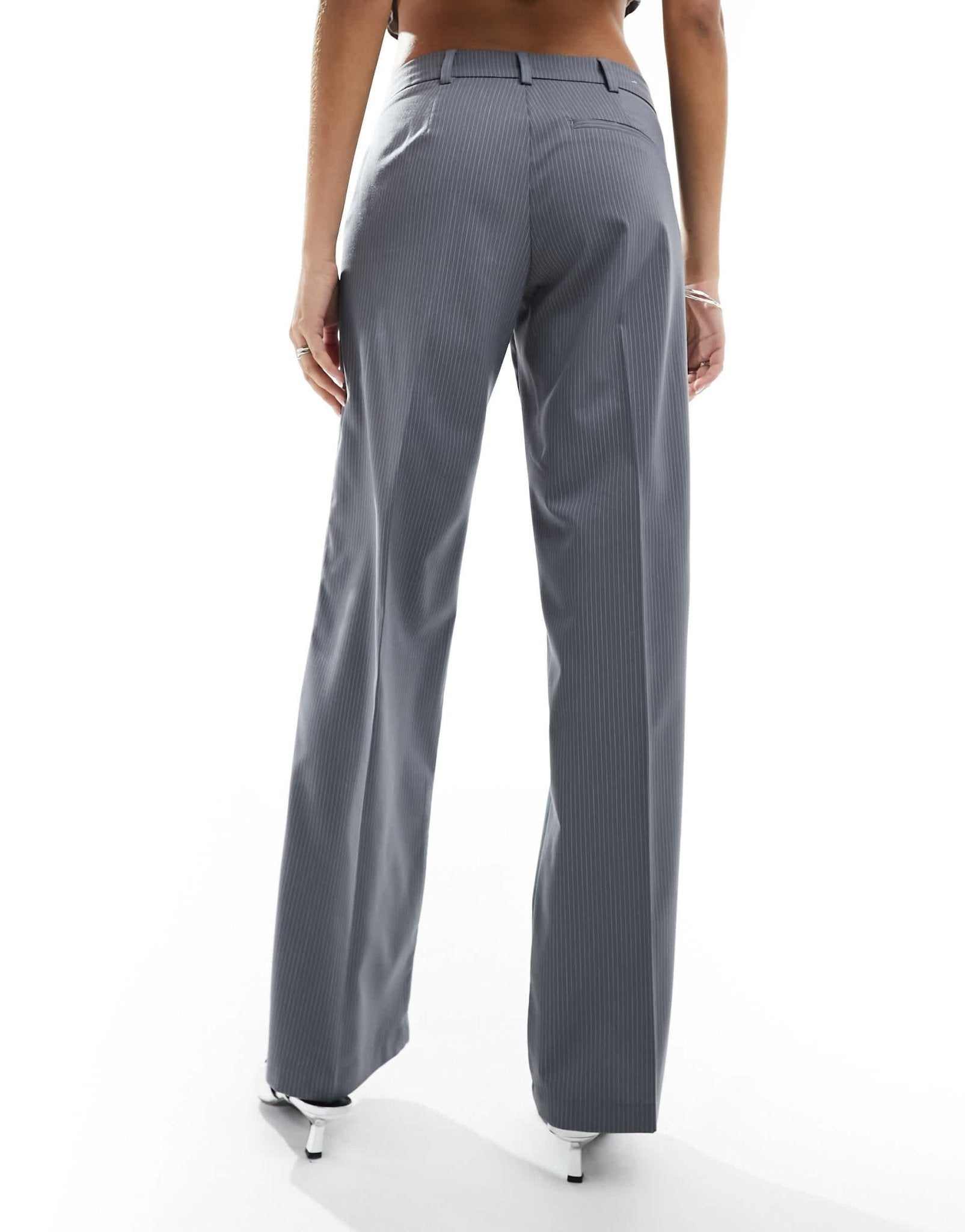 Bershka wide leg tailored trousers co-ord in grey - ASOS Sample Sale
