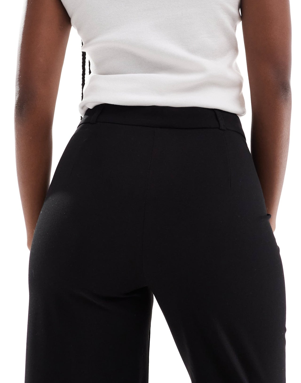 Bershka wide leg tailored trousers in black - ASOS Sample Sale