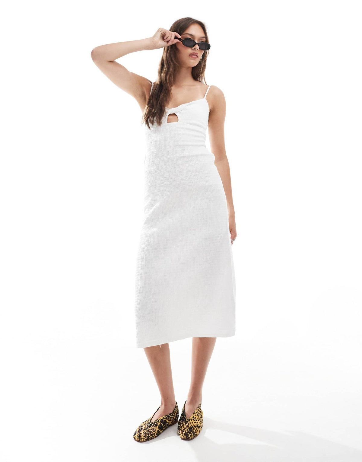 Billabong crystal clear midi beach dress in off white - ASOS Sample Sale