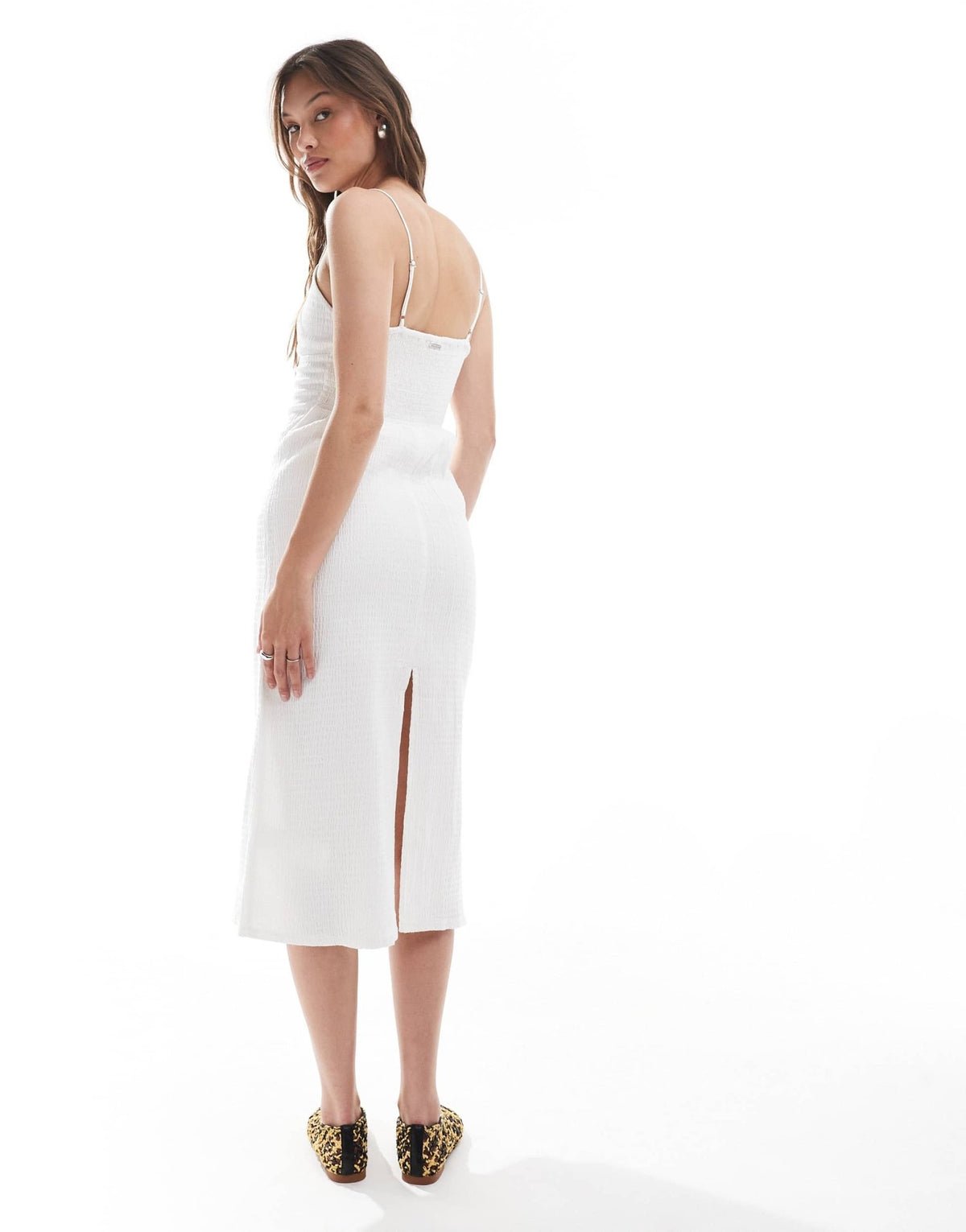 Billabong crystal clear midi beach dress in off white - ASOS Sample Sale