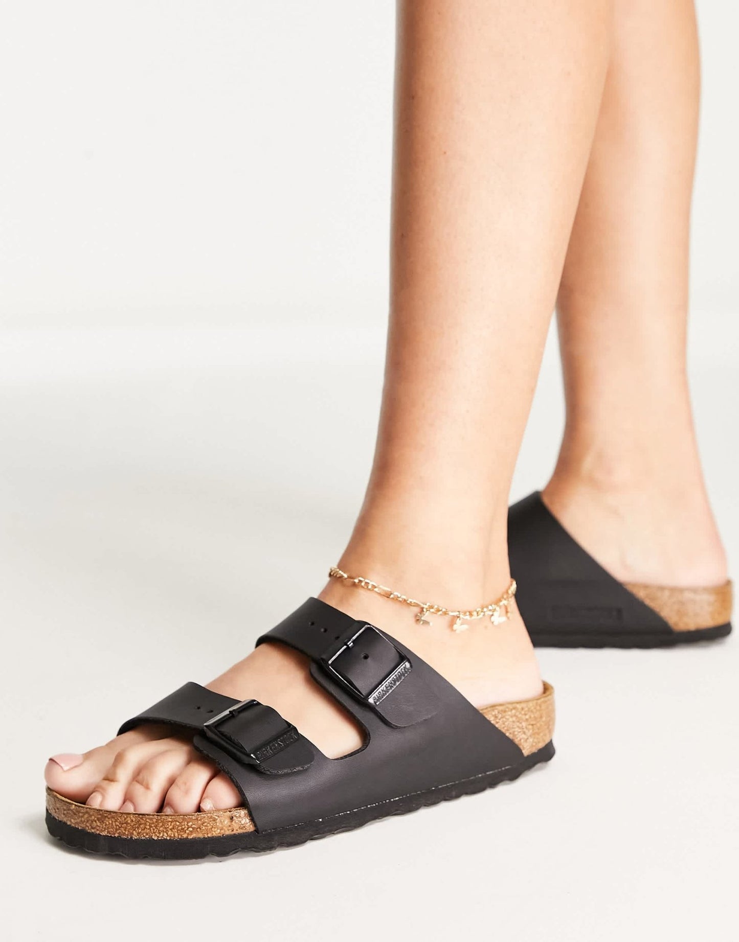 Birkenstock Arizona Birko - Flor sandals in black - ASOS Sample Sale