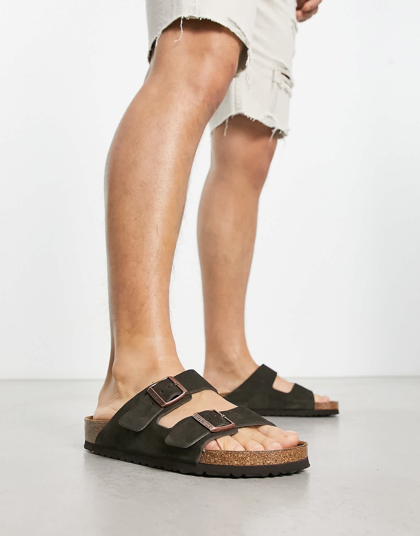 Birkenstock Arizona Sandals in Mocha Suede - ASOS Sample Sale