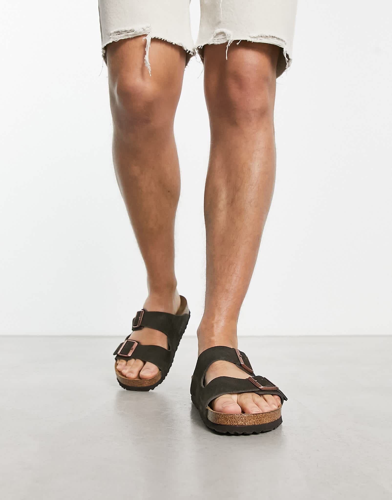 Birkenstock Arizona Sandals in Mocha Suede - ASOS Sample Sale
