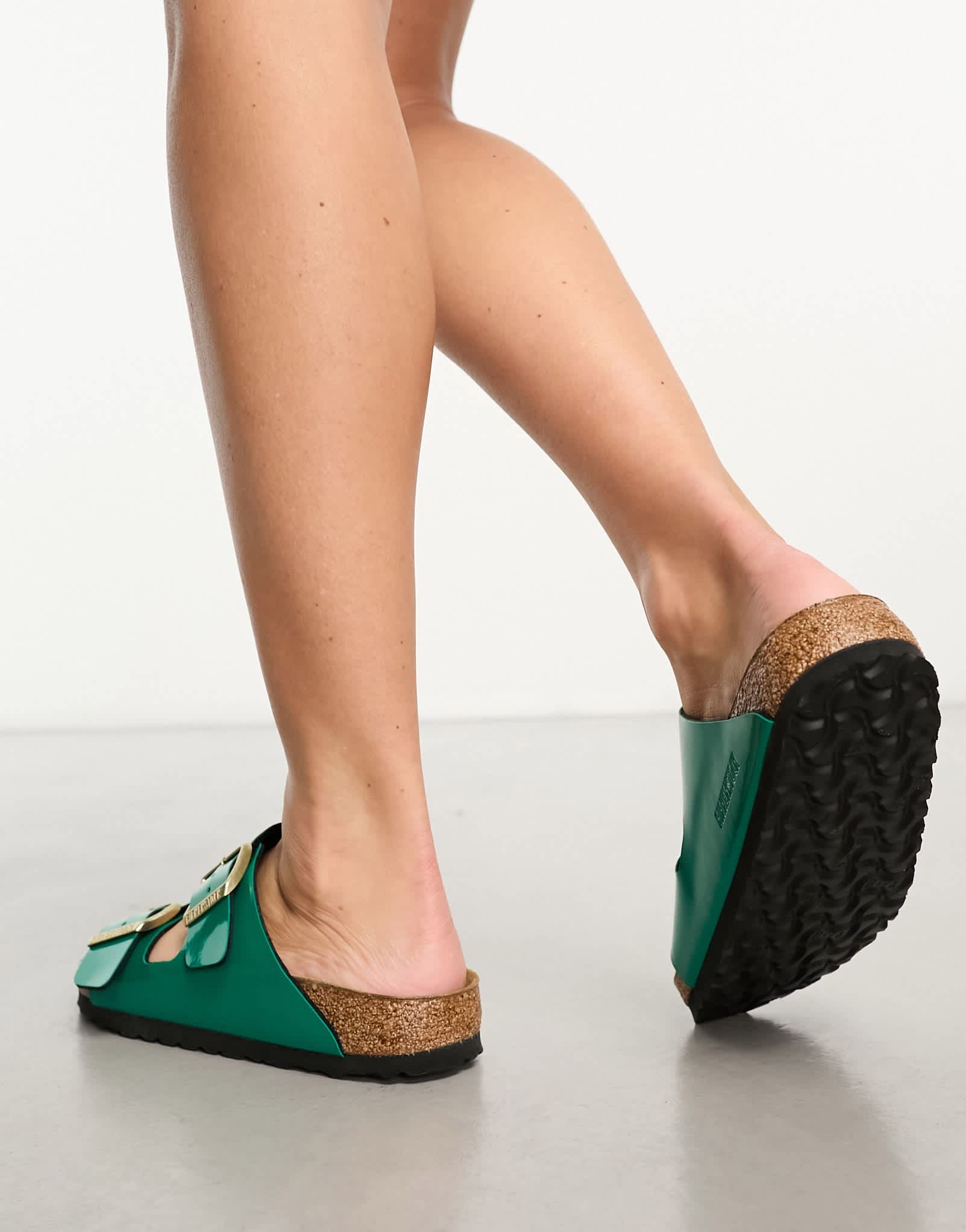 Birkenstock Arizona Sandals in patent green - ASOS Sample Sale