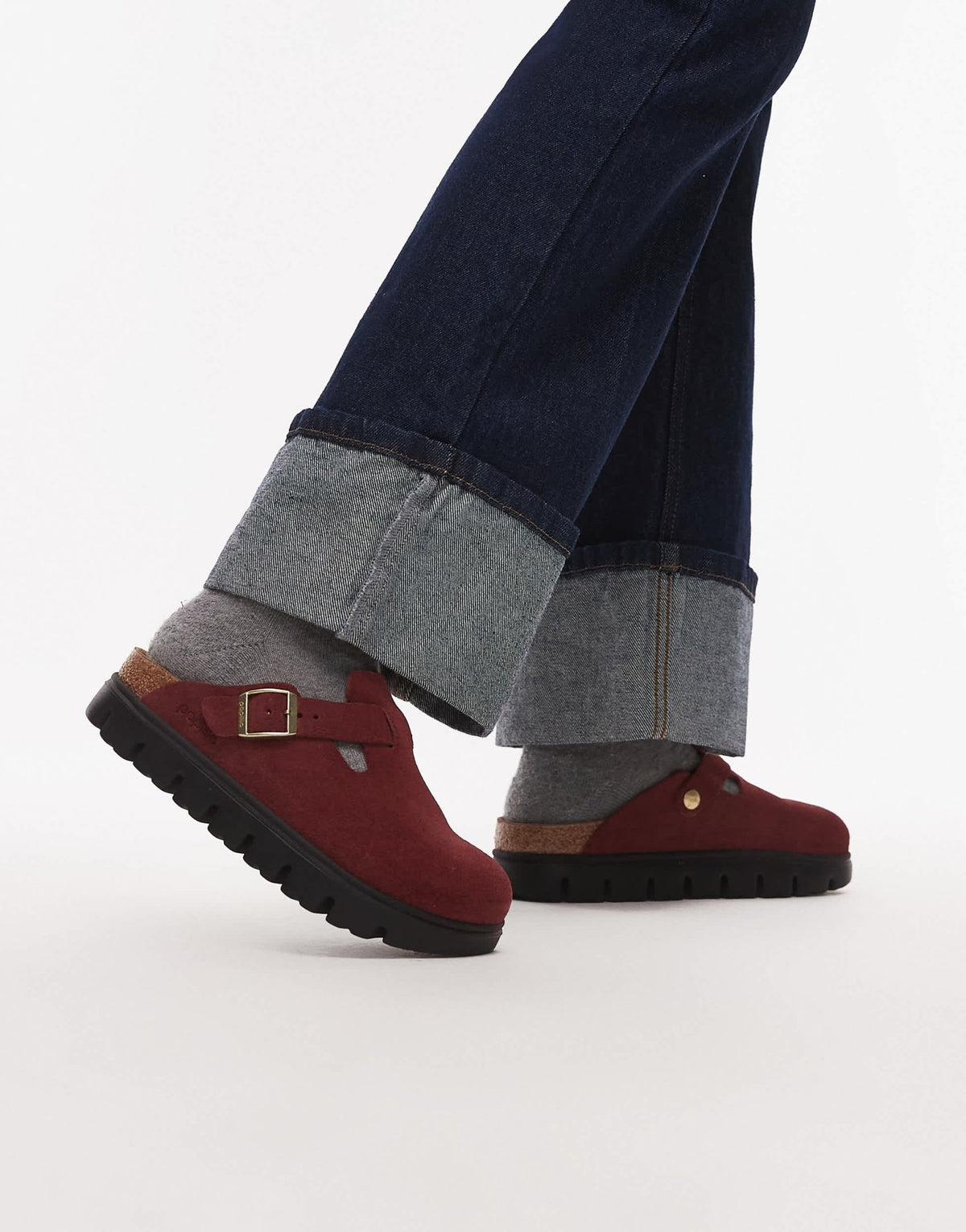Birkenstock Boston Papillio chunky clog in zinfandel red - ASOS Sample Sale