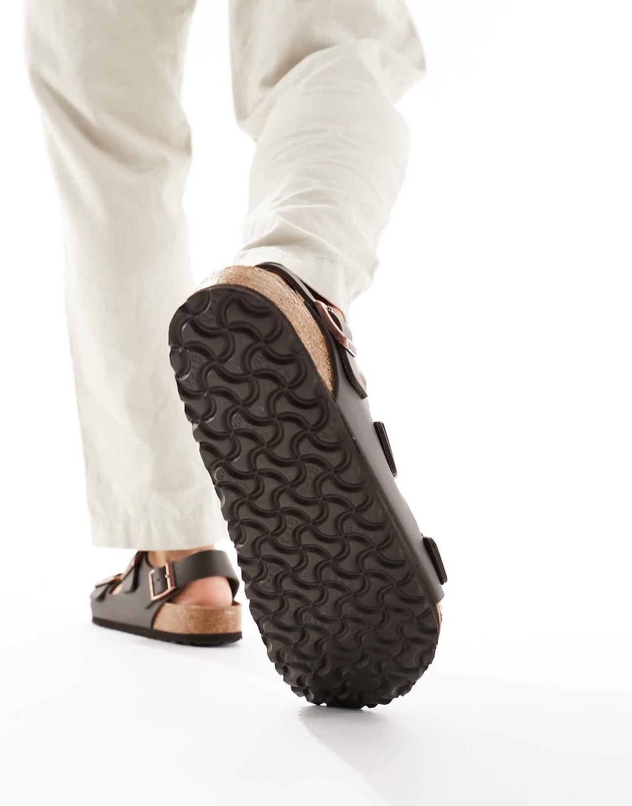 Birkenstock Milano birko - flor sandals in brown - ASOS Sample Sale