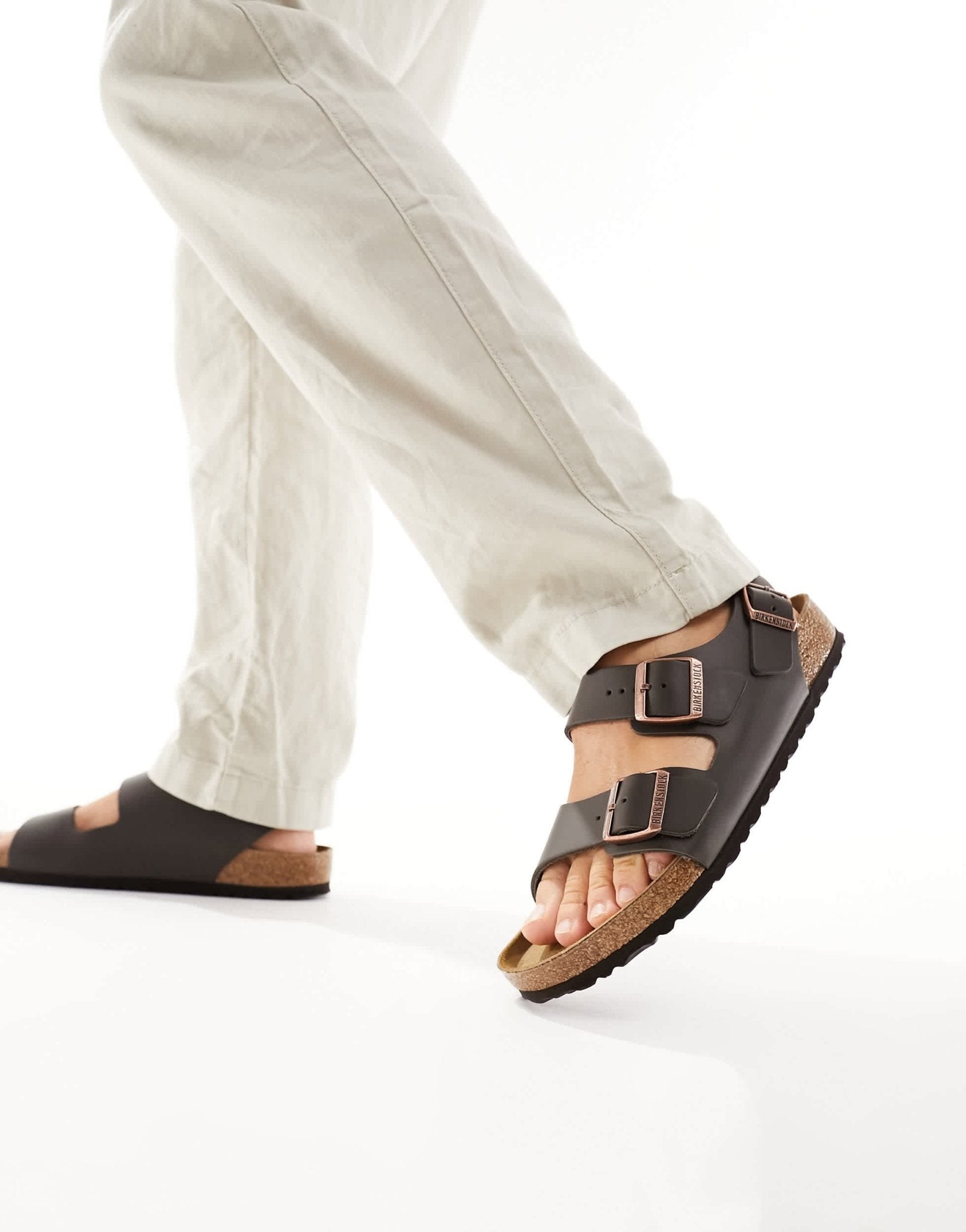 Birkenstock Milano birko - flor sandals in brown - ASOS Sample Sale