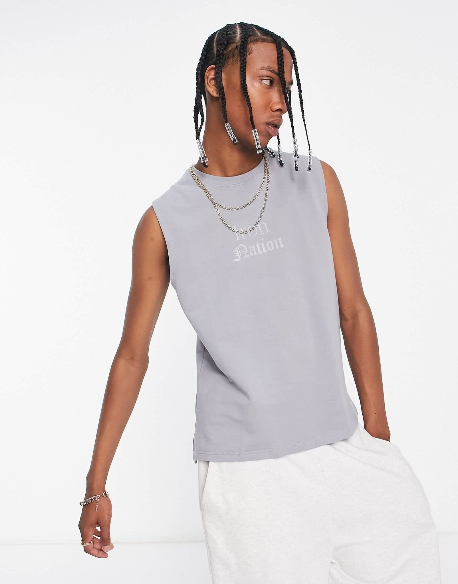 Bolongaro Trevor Sports tank in grey - ASOS Sample Sale