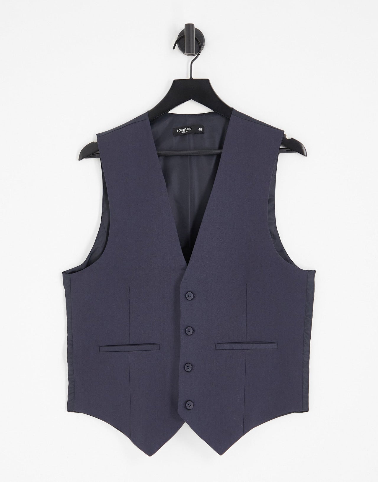 Bolongaro Trevor wedding plain skinny waistcoat in grey - ASOS Sample Sale