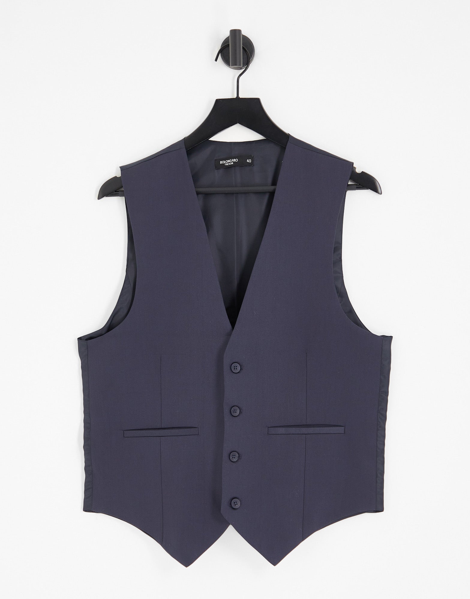 Bolongaro Trevor wedding plain skinny waistcoat in grey - ASOS Sample Sale