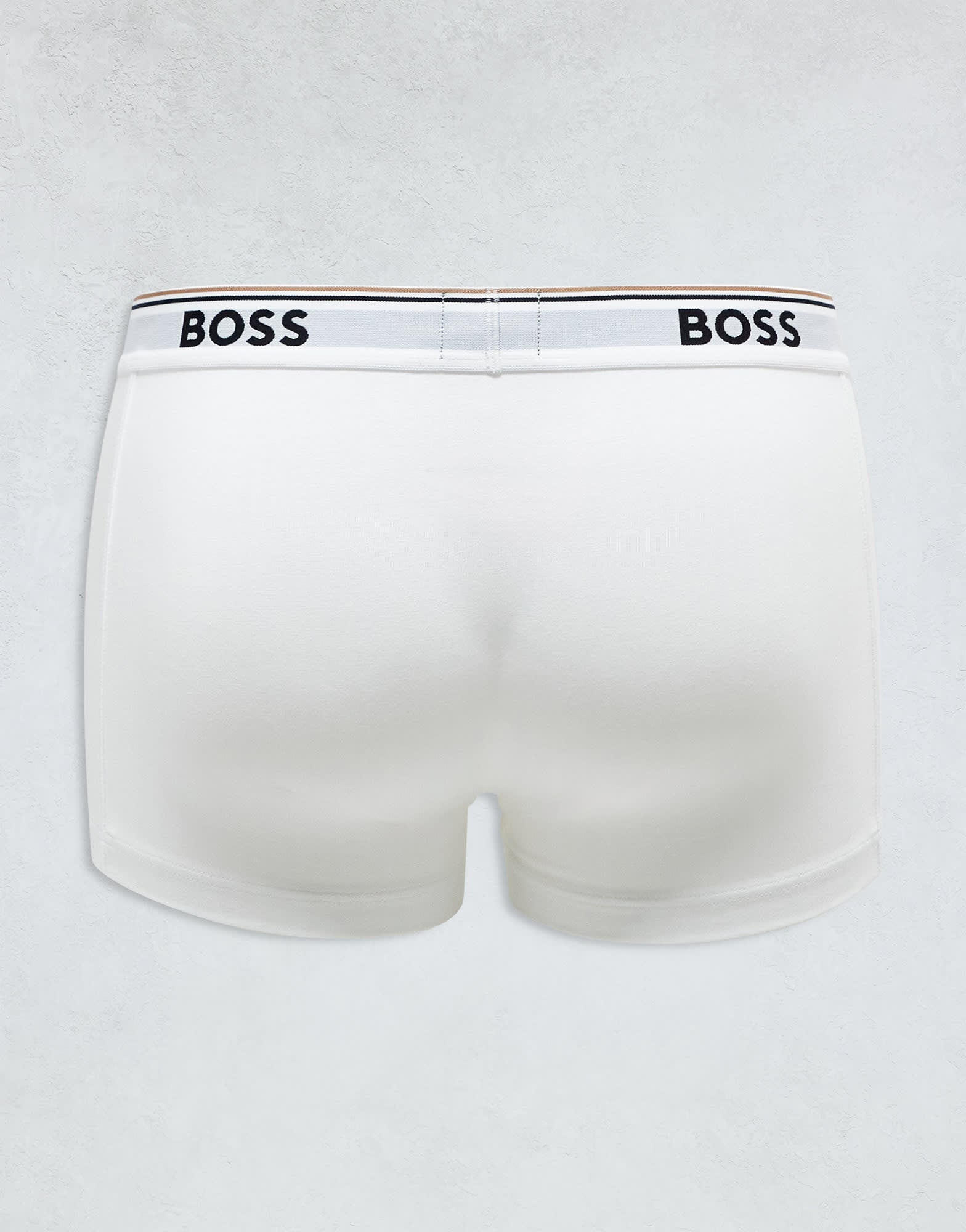 BOSS Bodywear Power 3 pack logo waistband trunks in black/tan/white - ASOS Sample Sale