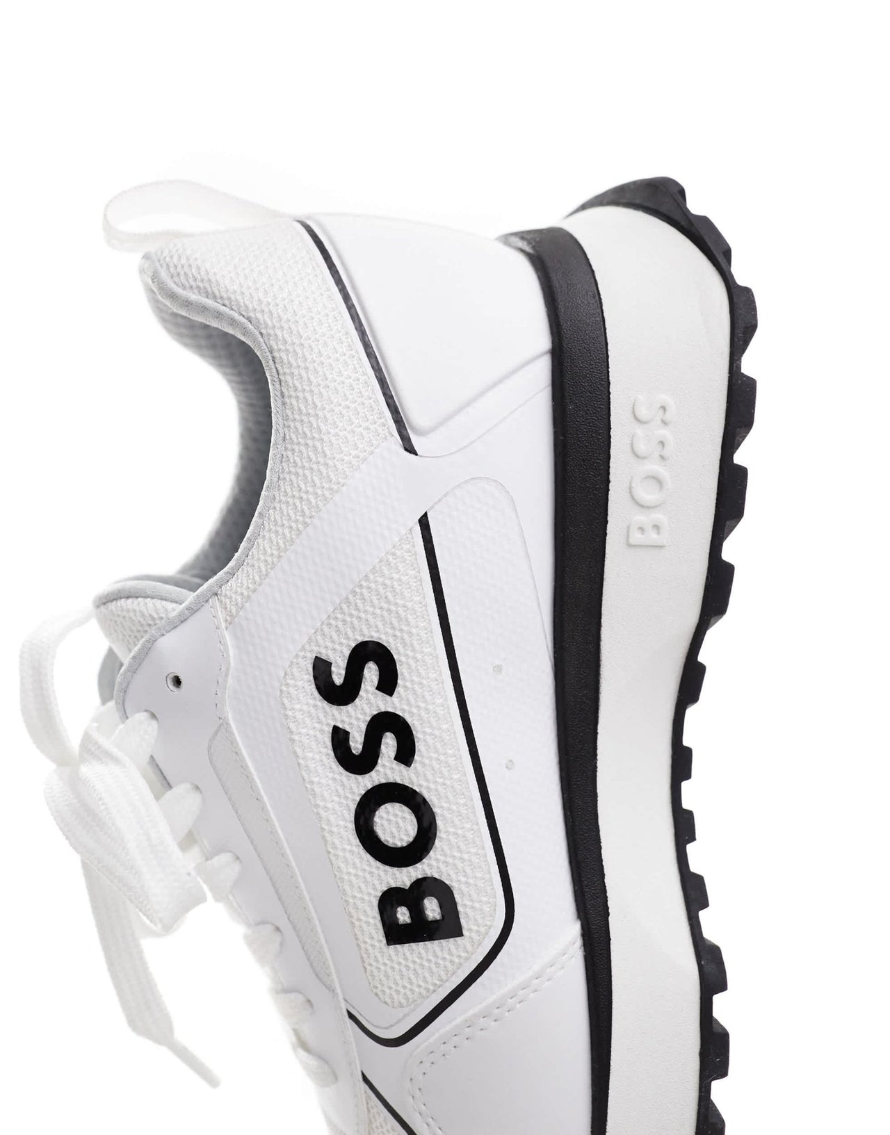 BOSS jonah runner trainers in white and black - ASOS Sample Sale