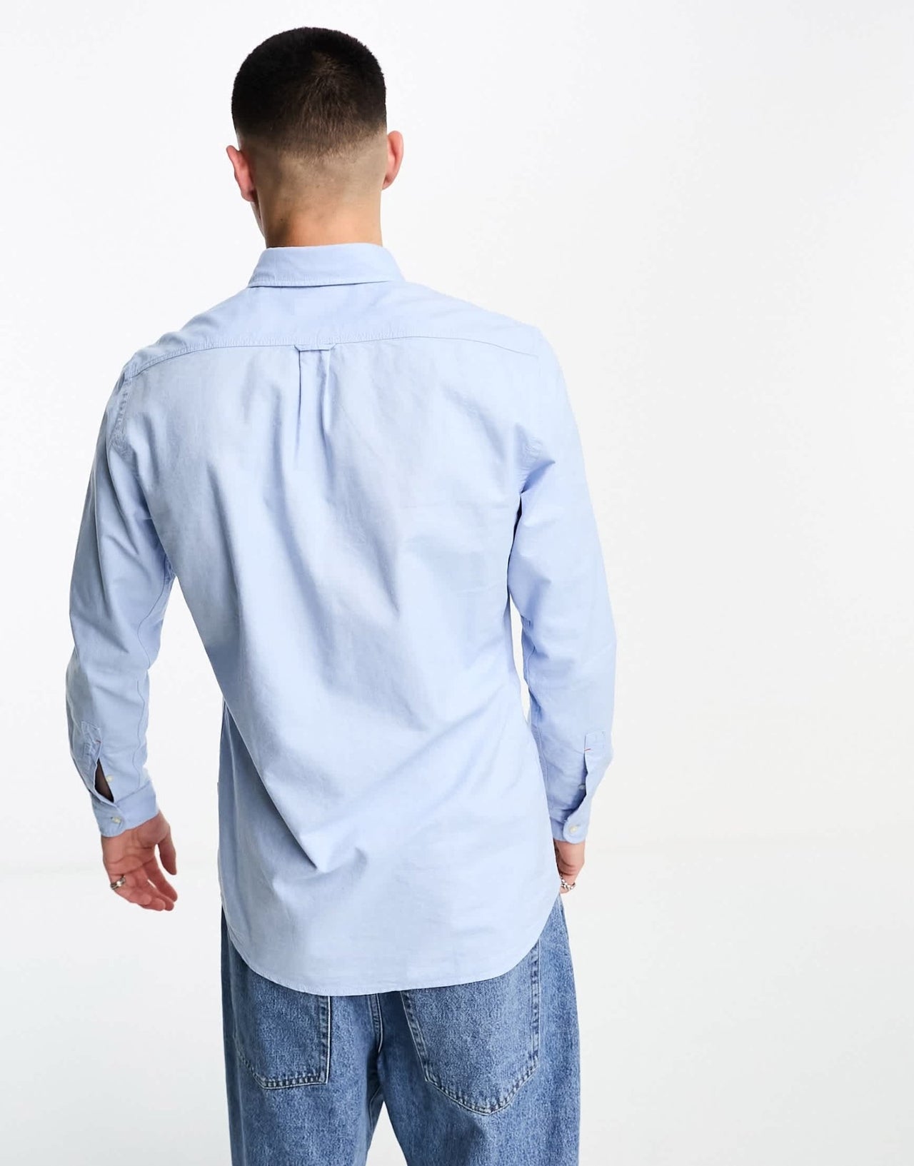BOSS Orange Rickert regular fit shirt in blue - ASOS Sample Sale