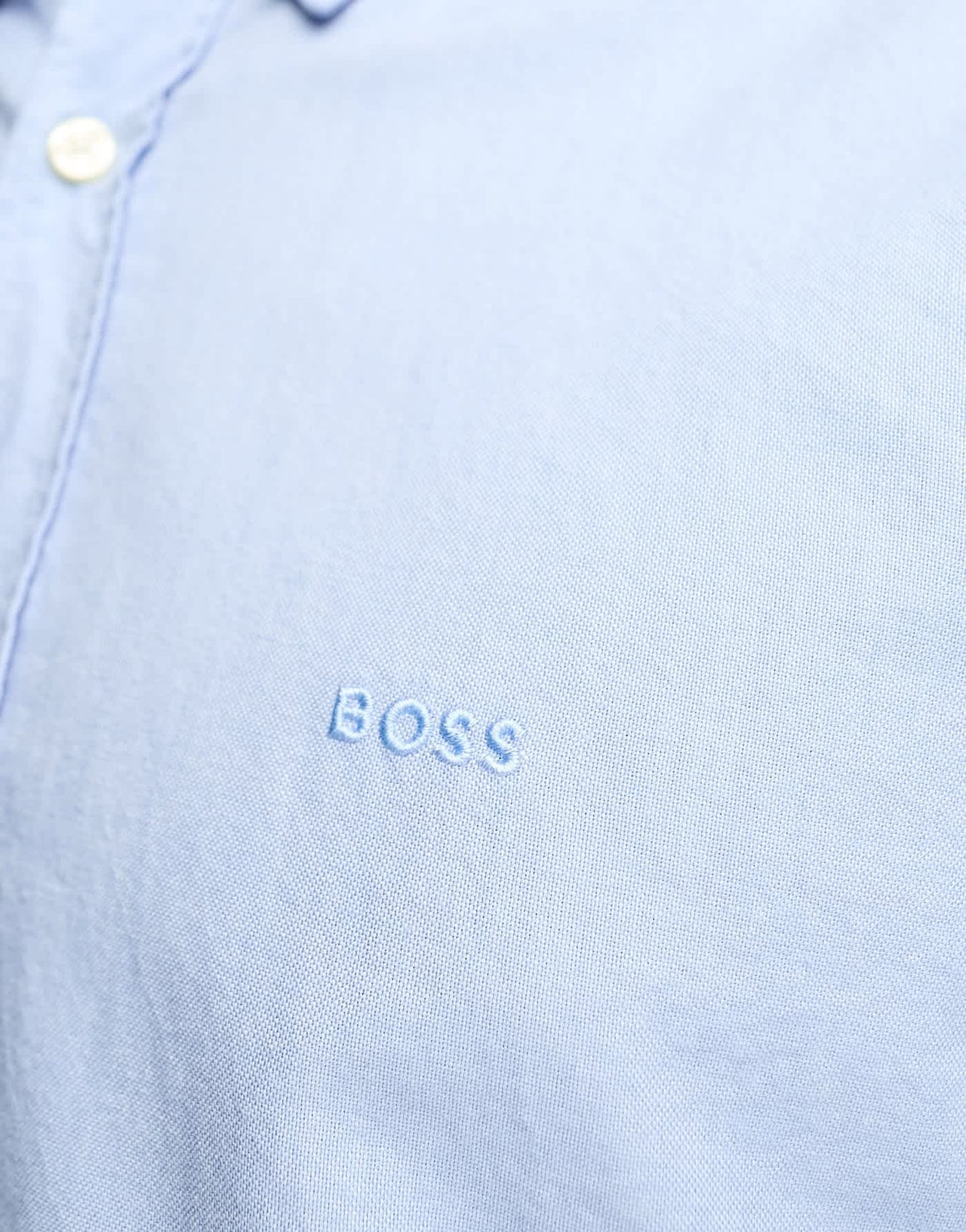 BOSS Orange Rickert regular fit shirt in blue - ASOS Sample Sale