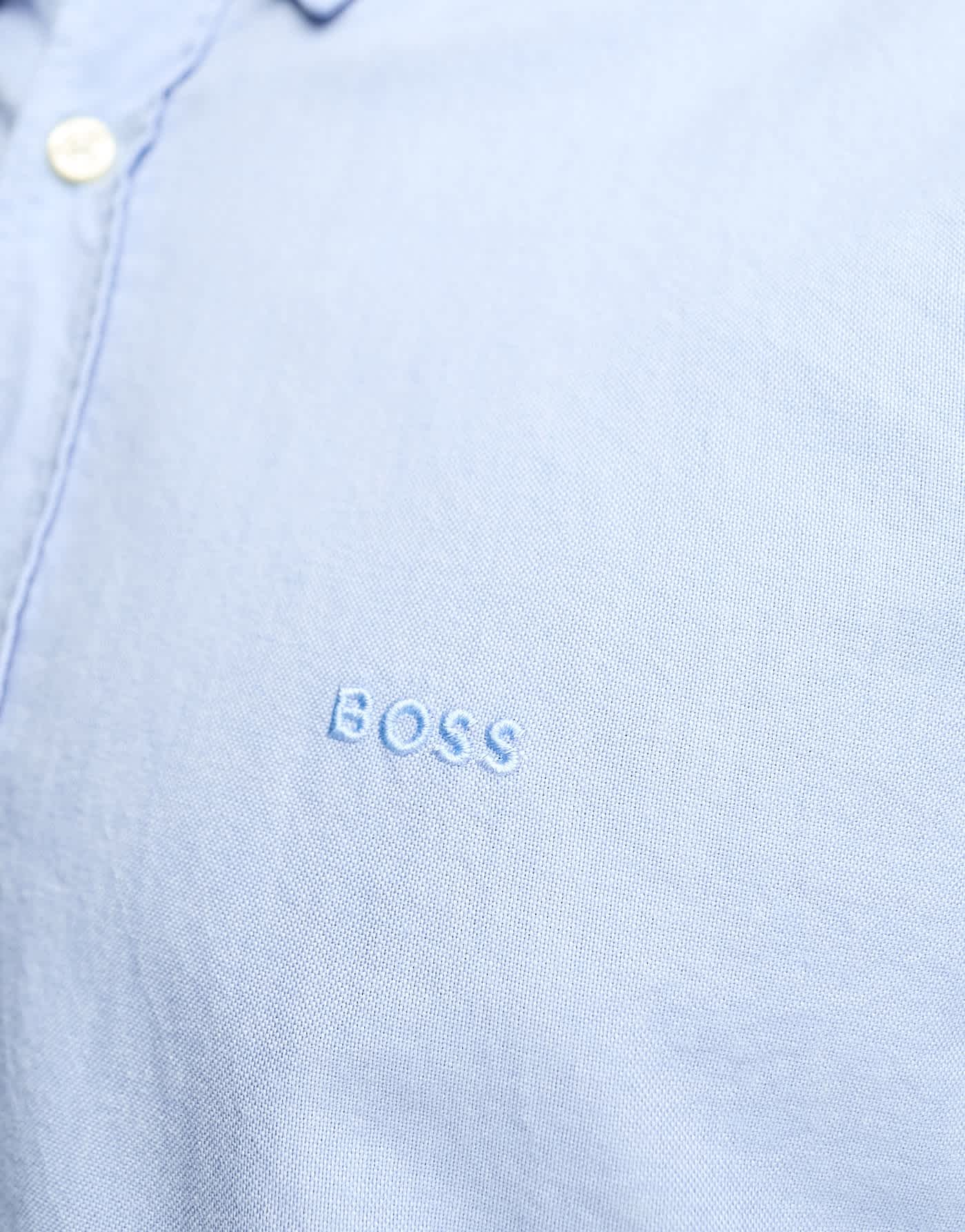 BOSS Orange Rickert regular fit shirt in blue - ASOS Sample Sale