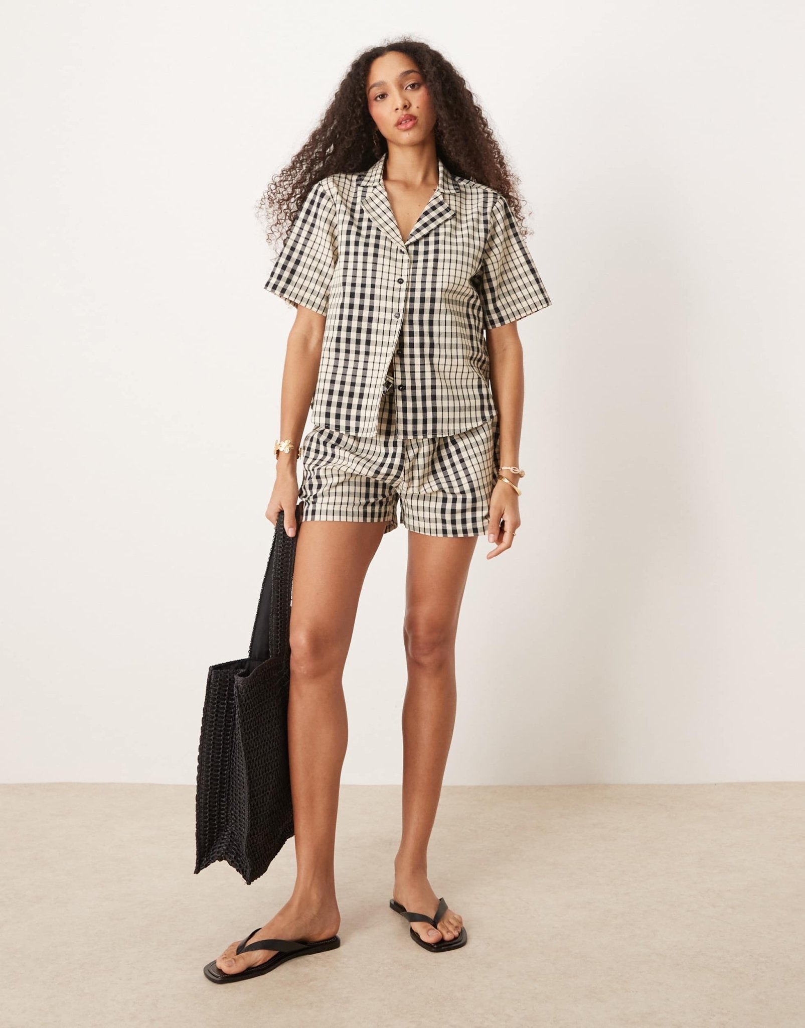 Brave Soul Co-ord relaxed short sleeve shirt in check design - ASOS Sample Sale