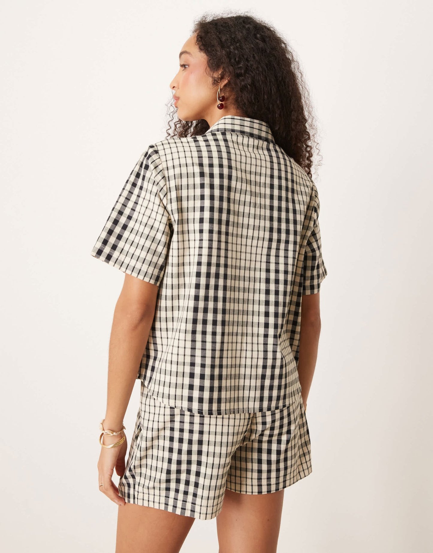 Brave Soul Co-ord relaxed short sleeve shirt in check design - ASOS Sample Sale