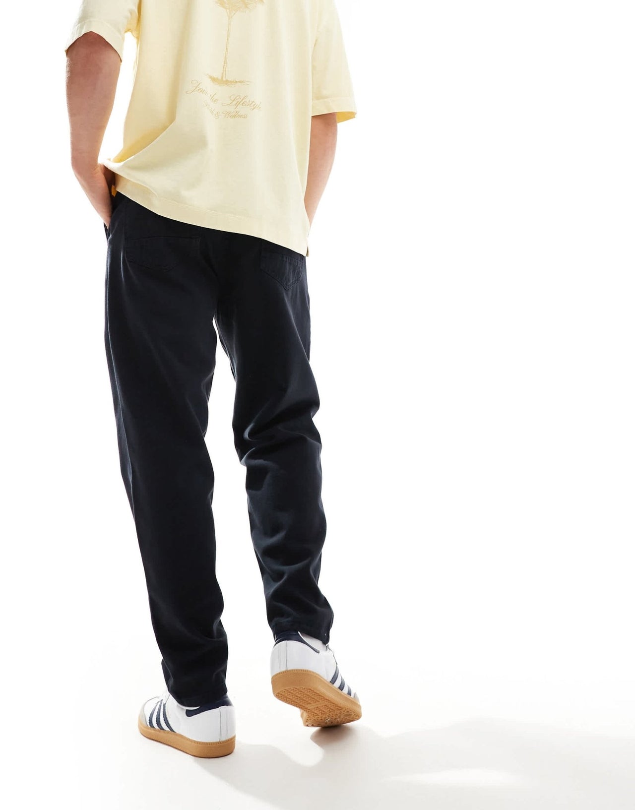 Brave Soul co - ord tapered trousers in dark navy - ASOS Sample Sale