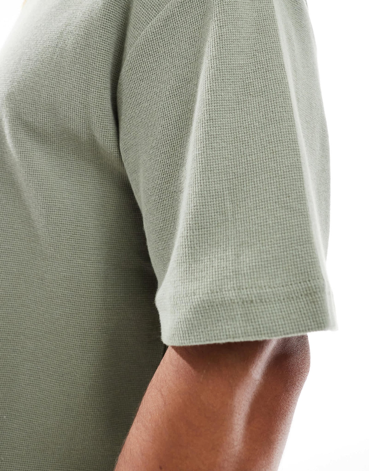 Brave Soul high neck oversized t-shirt in sage green - ASOS Sample Sale