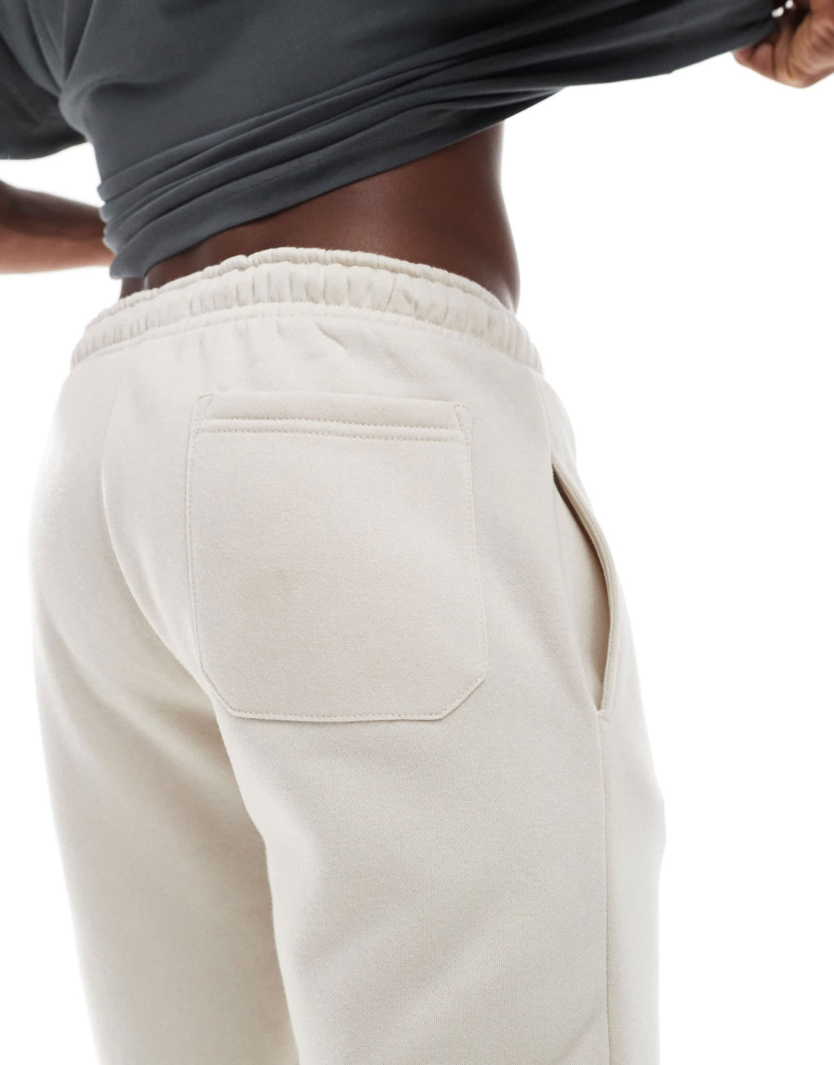 Brave Soul jersey shorts in cream - ASOS Sample Sale