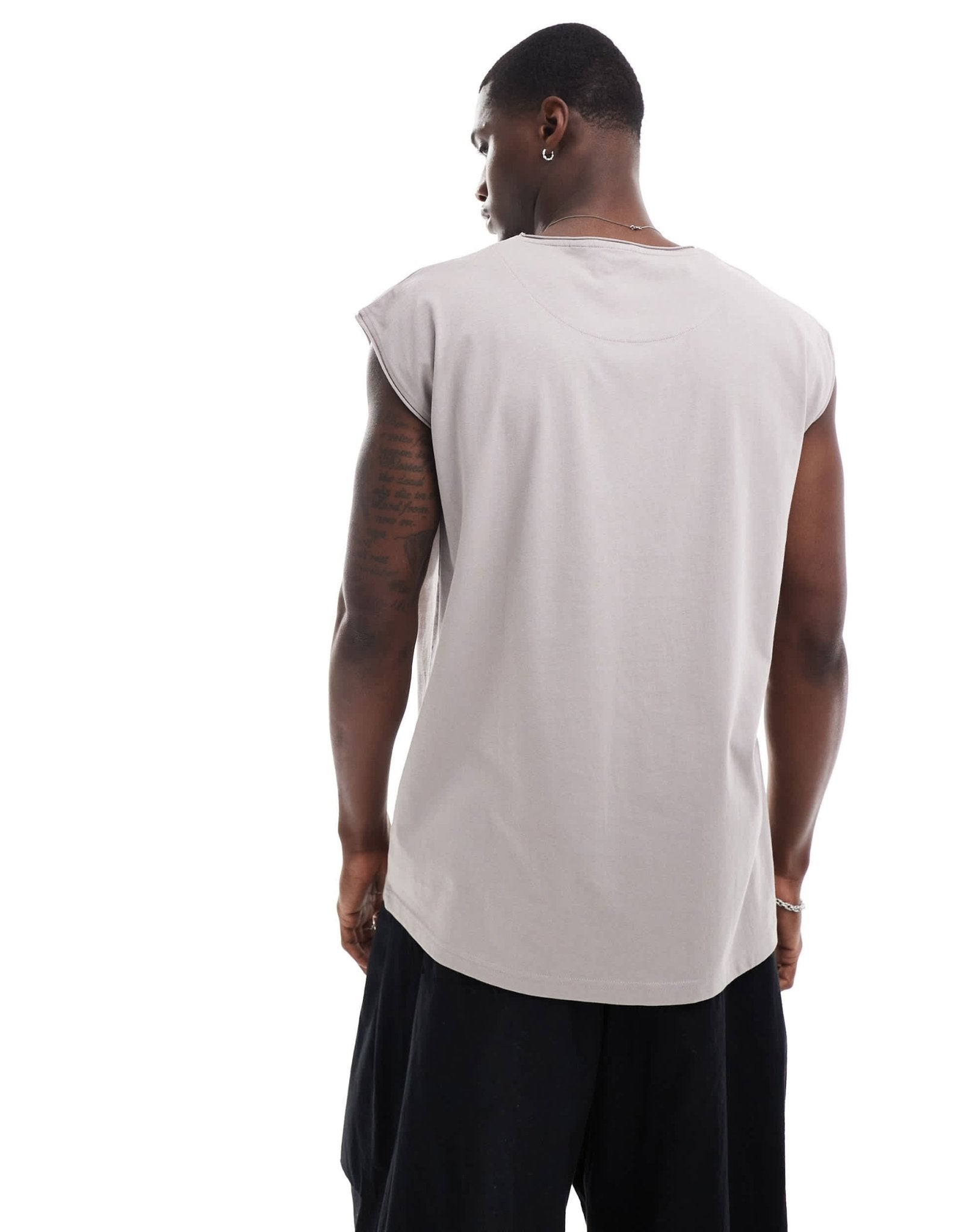 Brave Soul raw edge vest in dusty purple - ASOS Sample Sale