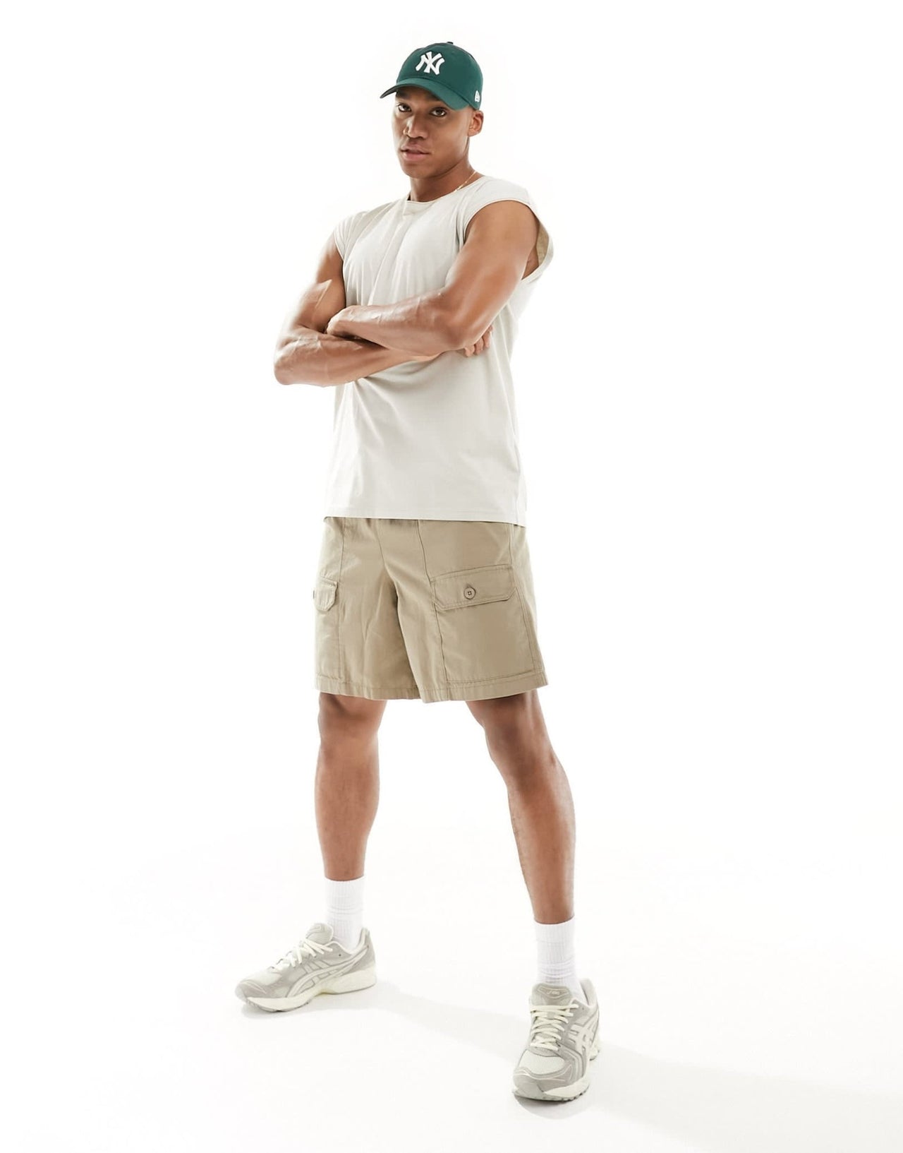 Brave Soul raw edge vest in light grey - ASOS Sample Sale