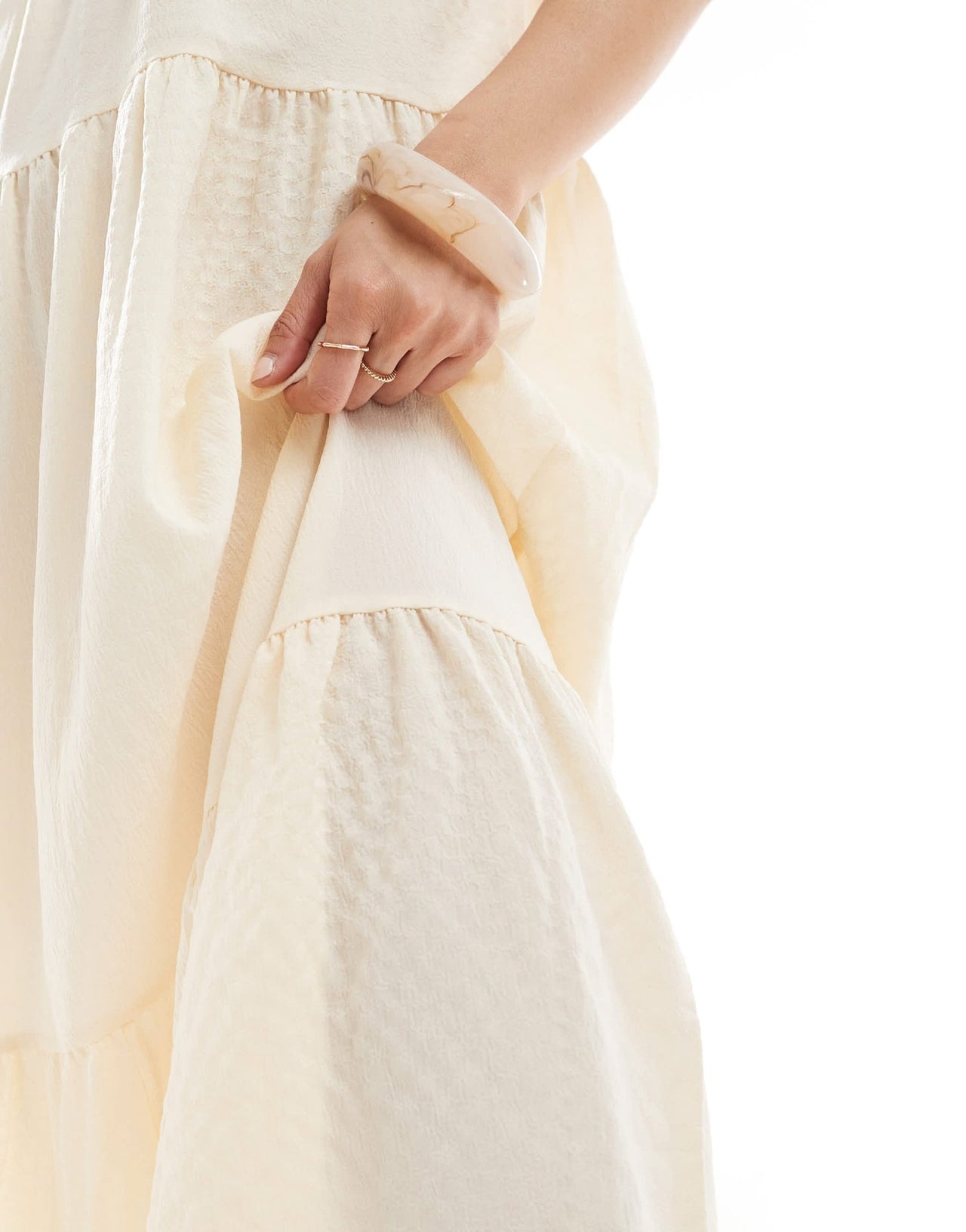 Brave Soul strappy maxi dress with smock detail in buttermilk yellow - ASOS Sample Sale
