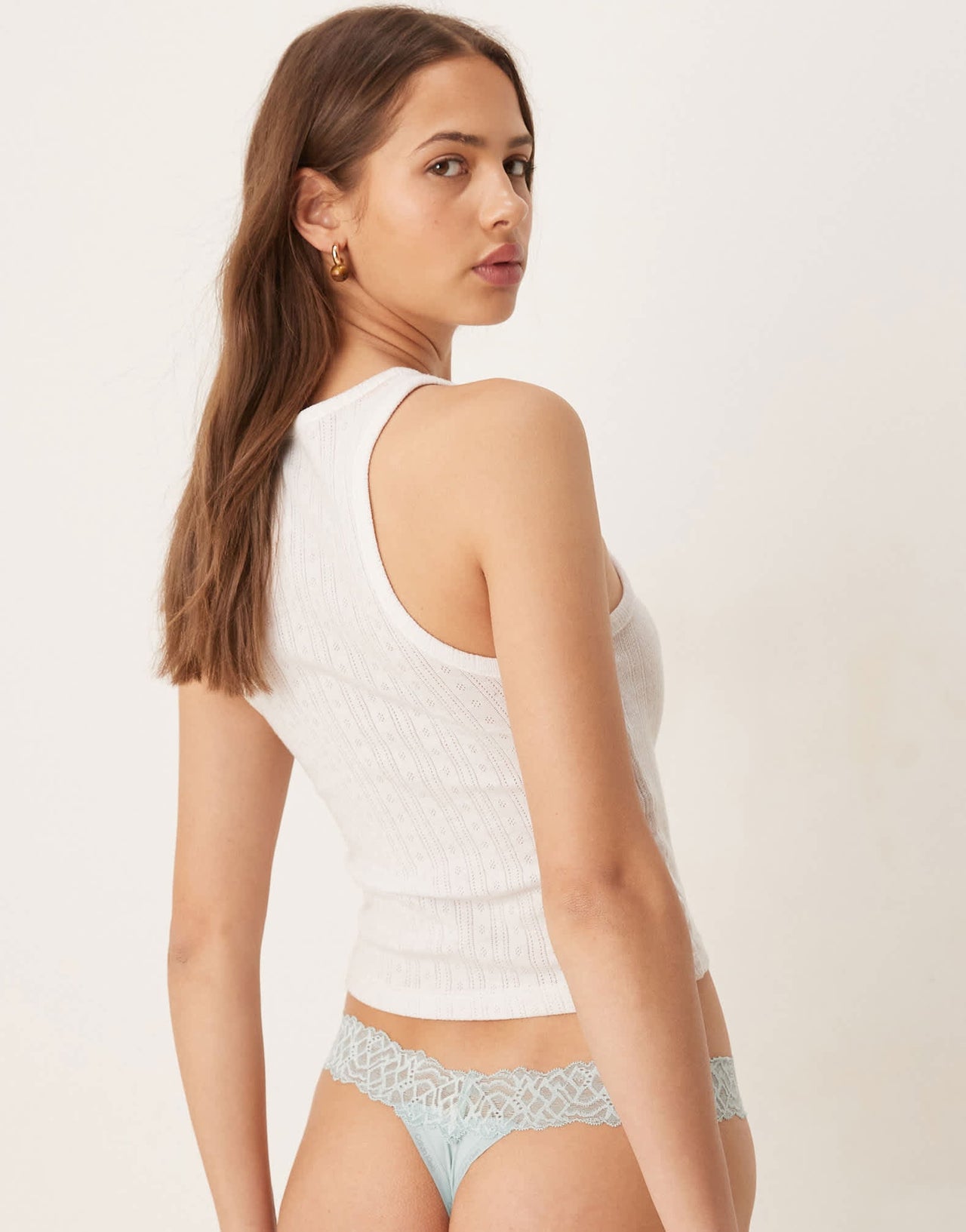 Calvin Klein CK Attraction thong in light blue - ASOS Sample Sale