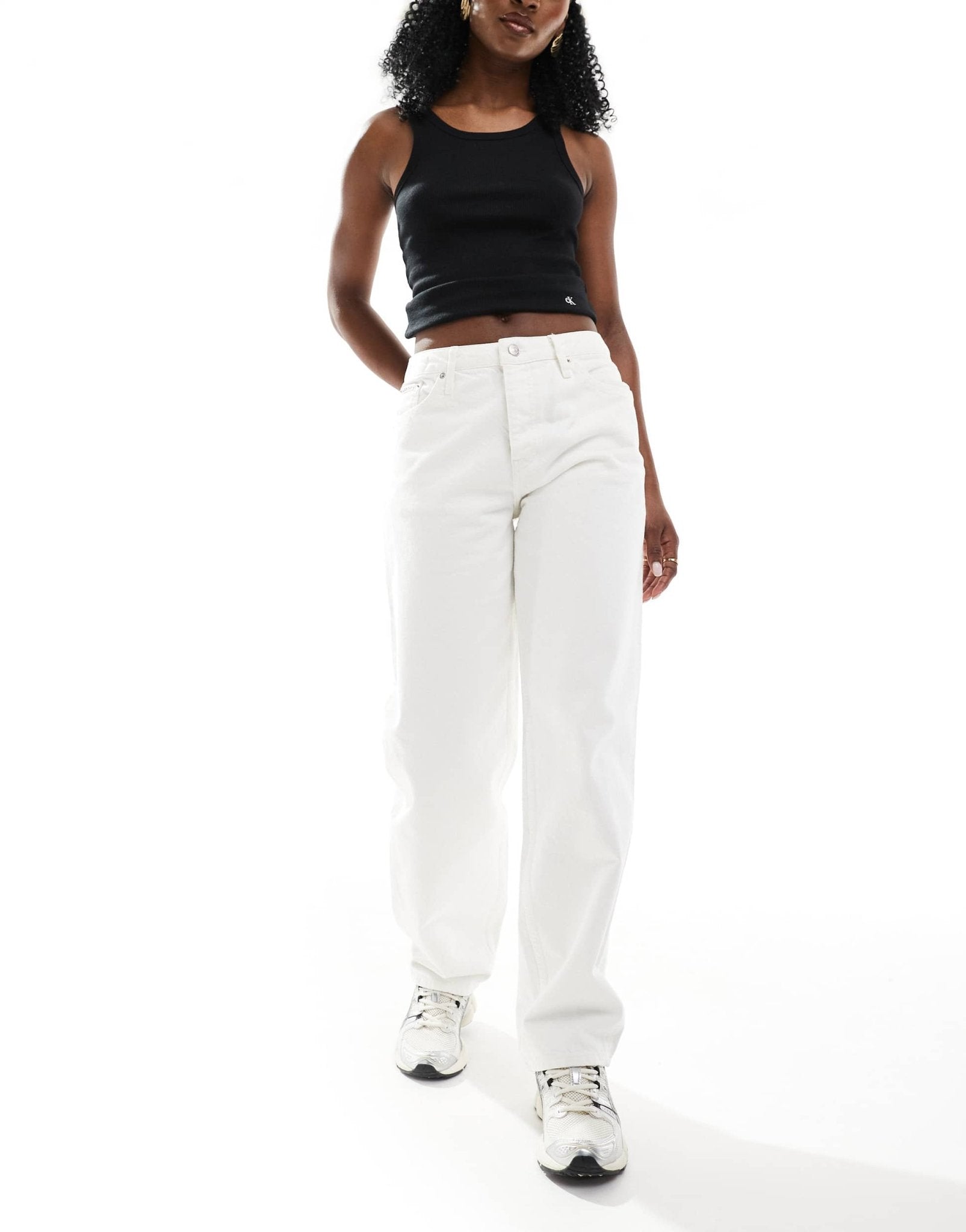 Calvin Klein Jeans 90s loose jeans in white wash - ASOS Sample Sale
