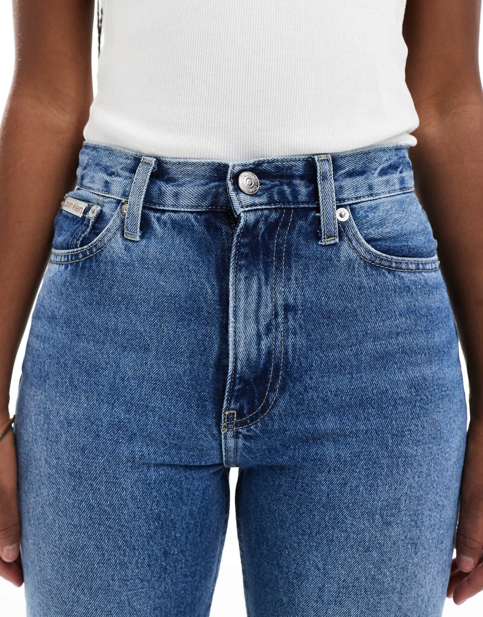 Calvin Klein Jeans authentic bootcut flared jeans in mid wash - ASOS Sample Sale